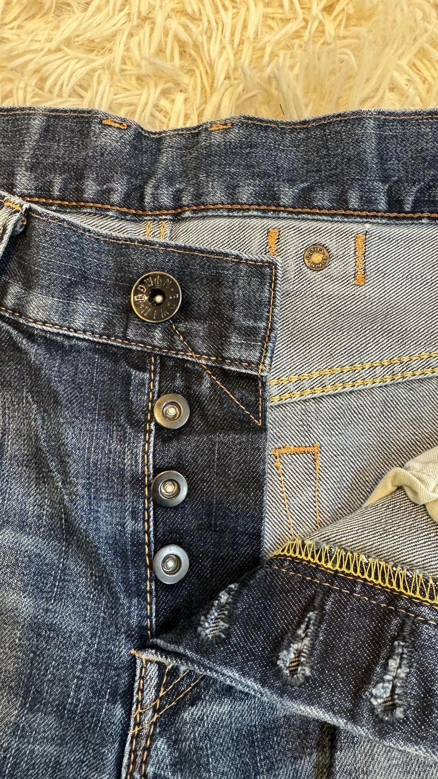 Edwin Offer‼️Edwin Buckle Back Selvedge Distressed Denim (24-195) Size US 31 - 12 Thumbnail