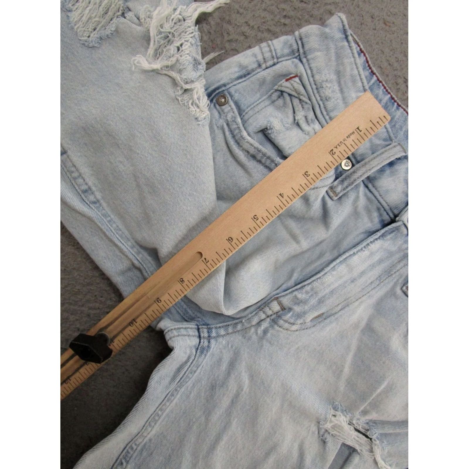 Vintage Maurices Boyfriend Womens 4 Blue Edgely Relaxed Crop Original Fit Mid Rise Size Distressed Size ONE SIZE - 6 Thumbnail