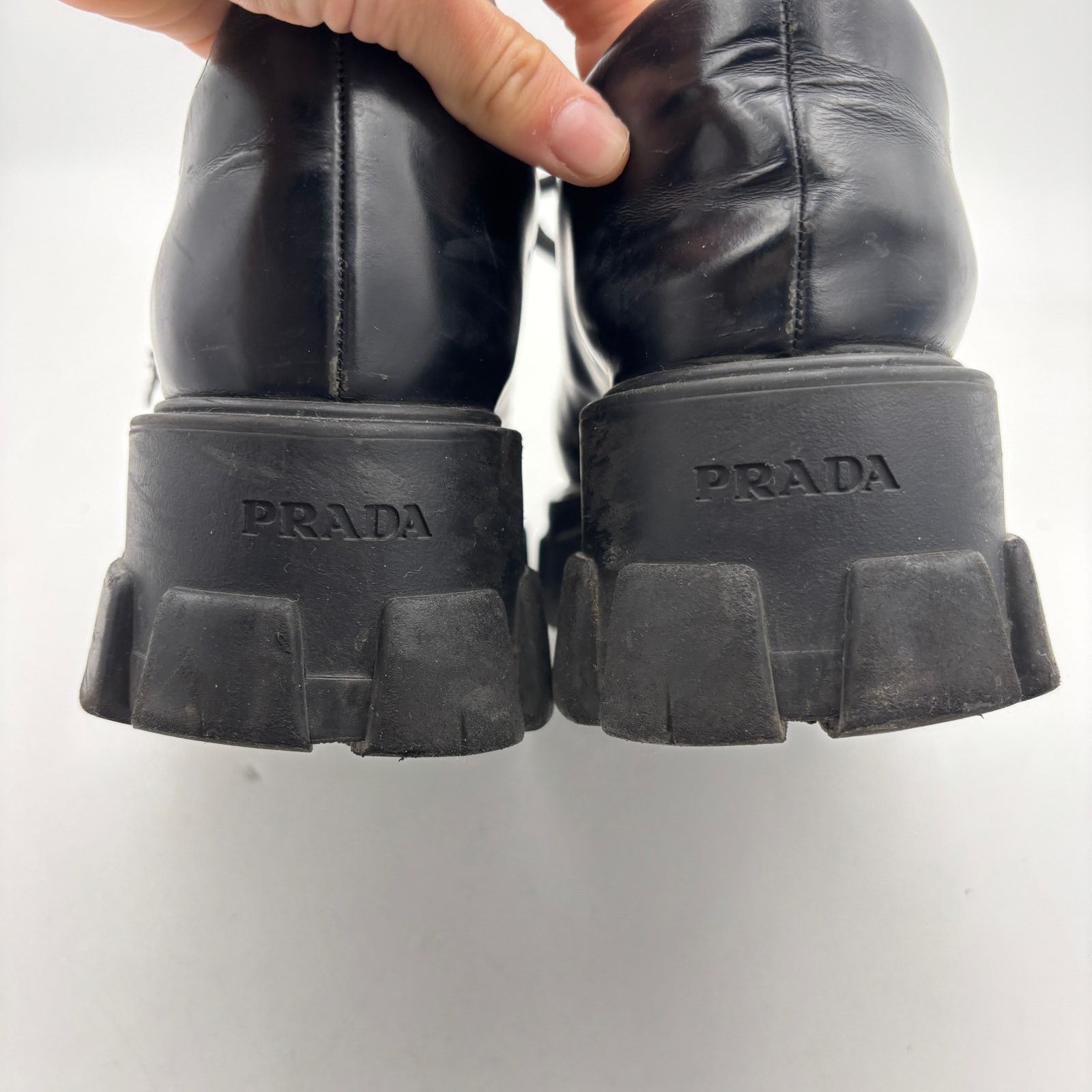 Prada Prada Monolith Brushed Leather Thick Sole Shoes Mens 41 US 8 Size US 8 / EU 41 - 12 Thumbnail