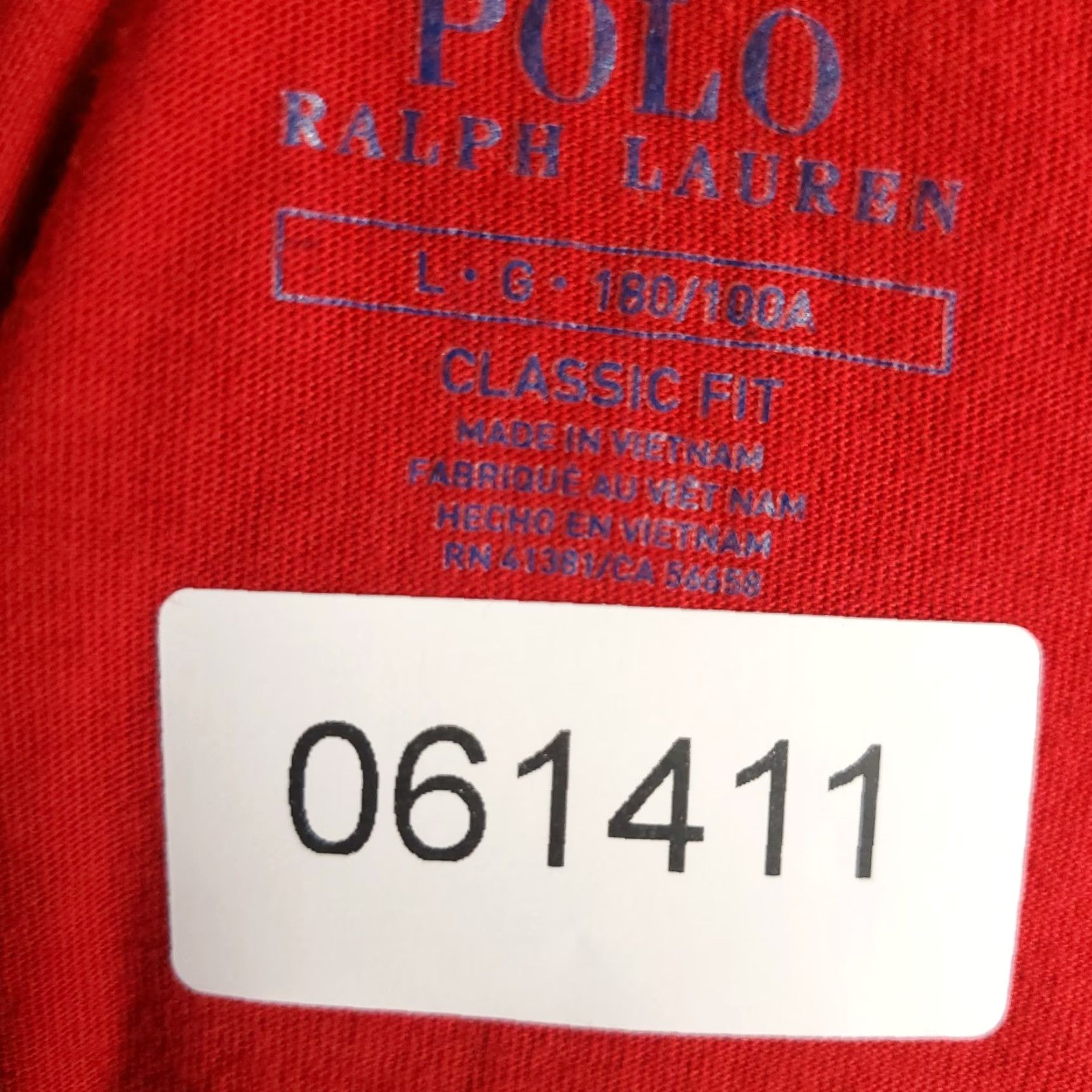 Ralph Lauren Ralph Lauren T Shirt Mens Large Red V-Neck Slim Fit Pony Logo Short Sleeve Adult L Shirt Mens Red Polo Tee Size US L / EU 52-54 / 3 - 7 Thumbnail