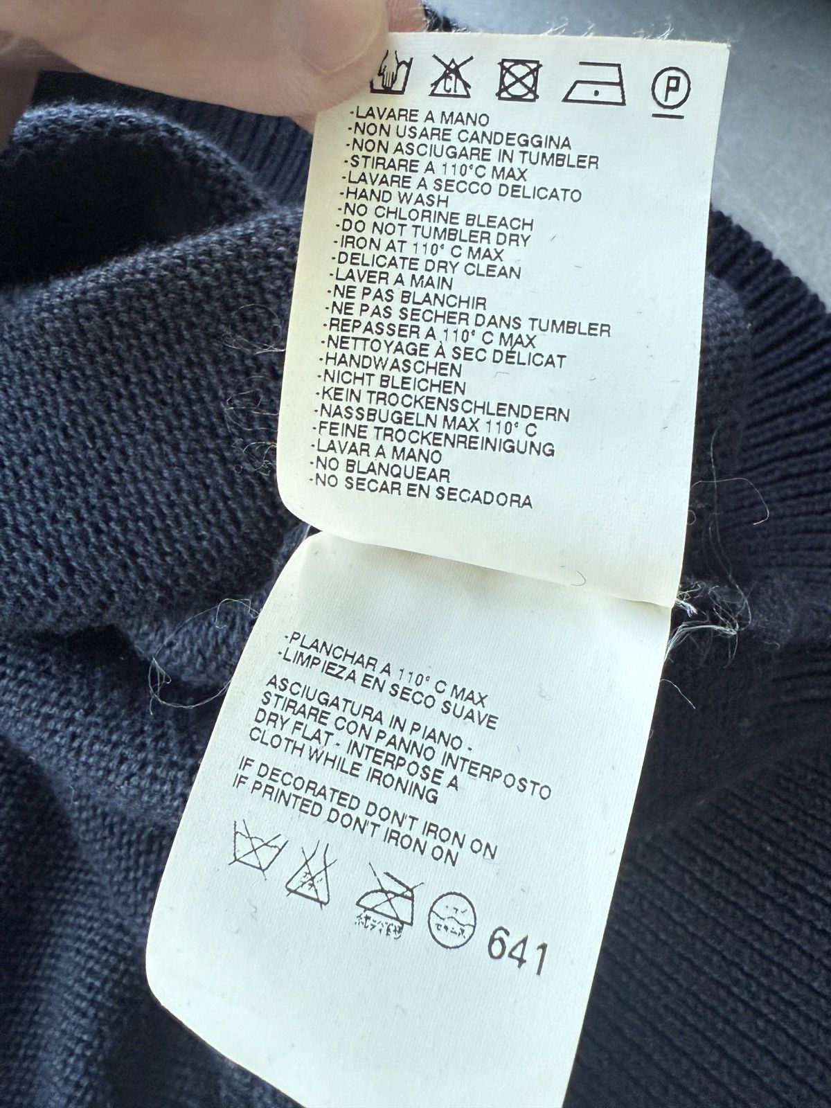 Maison Margiela Early MARTIN MARGIELA Line 10 Abstract Yoke Navy Cardigan Size US S / EU 44-46 / 1 - 16 Thumbnail