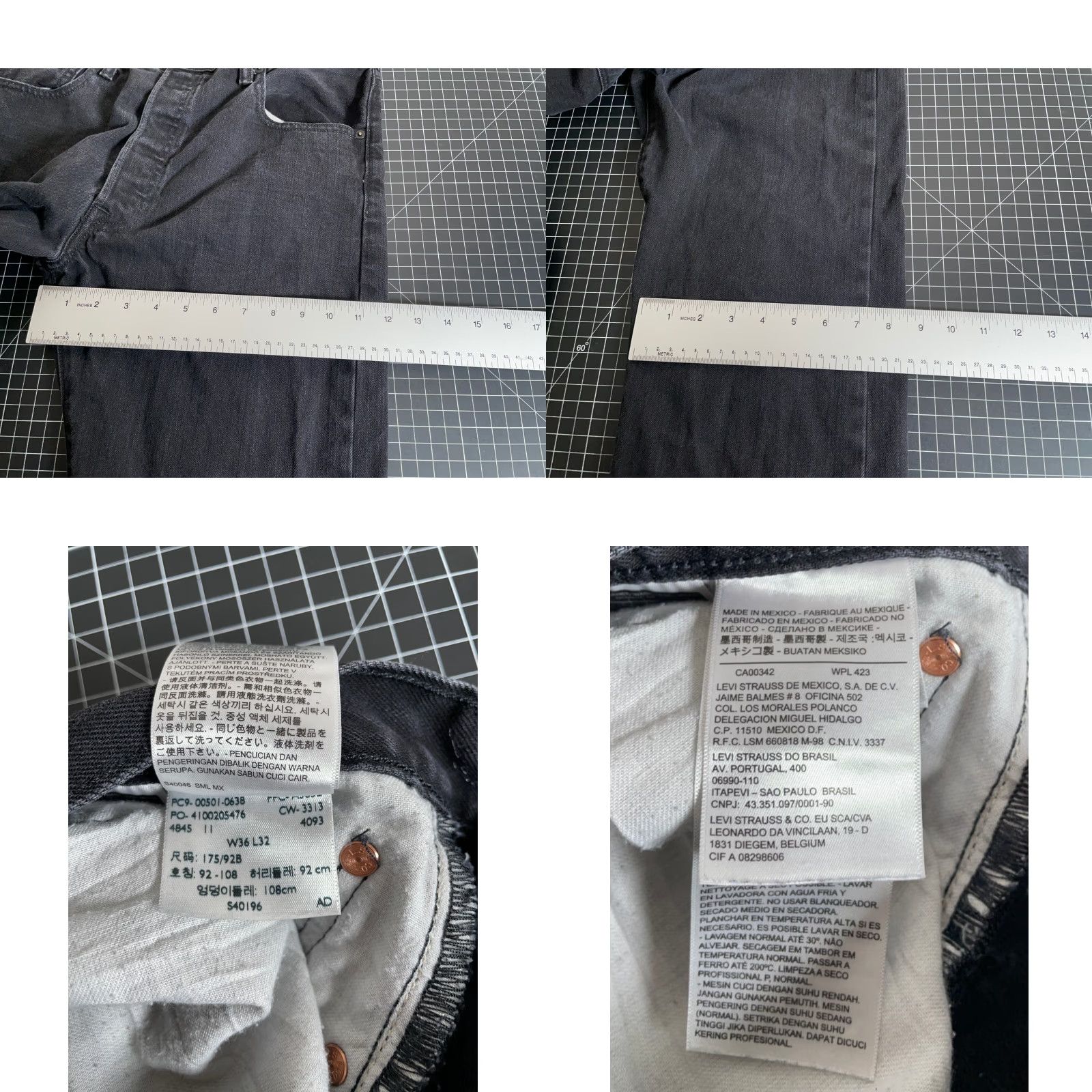 Levi's VINTAGE Levi's 501 Jeans Men's Regular Fit Straight Leg Black Denim 34 x 30 Casual Size US 34 / EU 50 - 8 Thumbnail