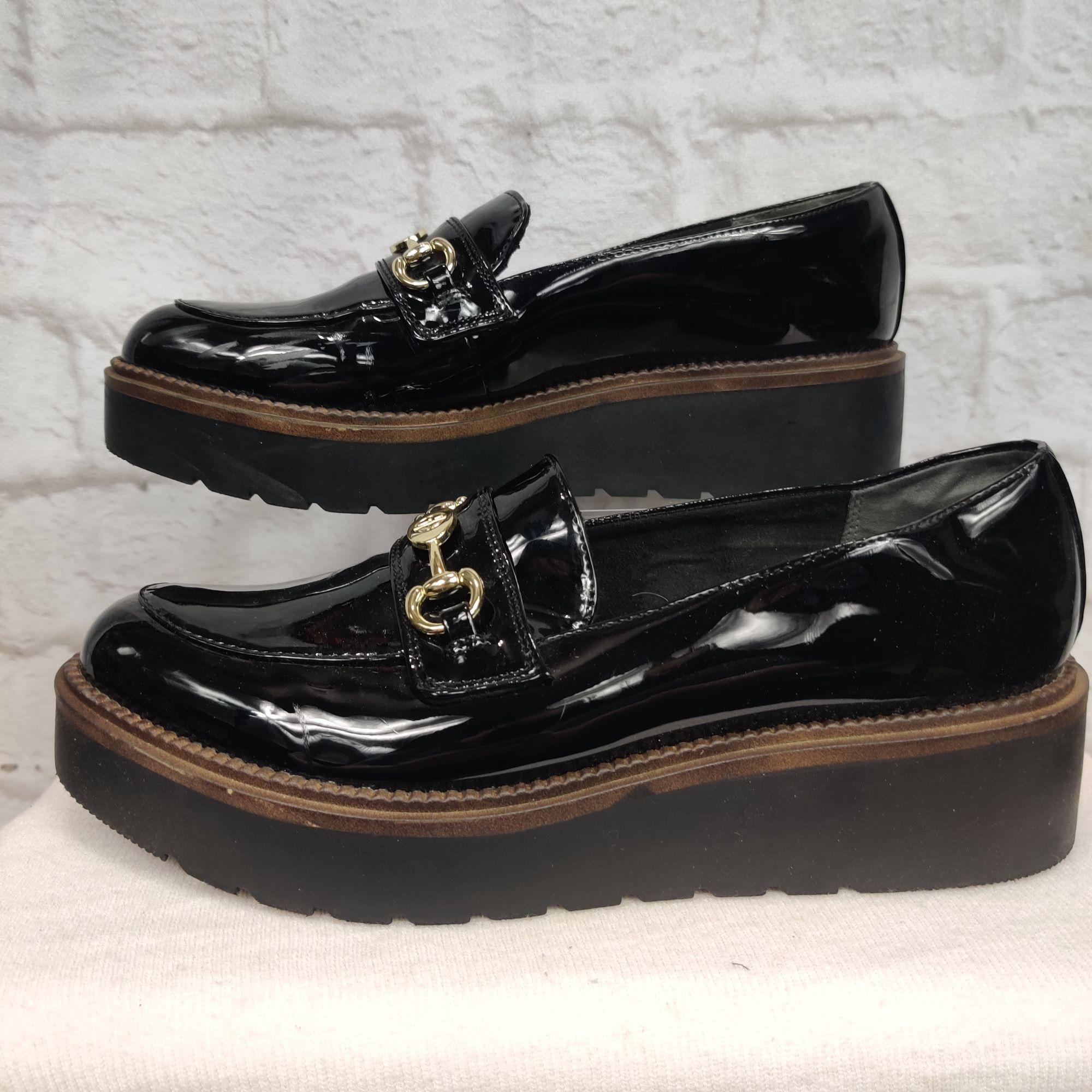 Other Giani Bernini Womens Loafers Mayaa Patent Leather Chunky Pla Size US 10 / IT 40 - 3 Thumbnail