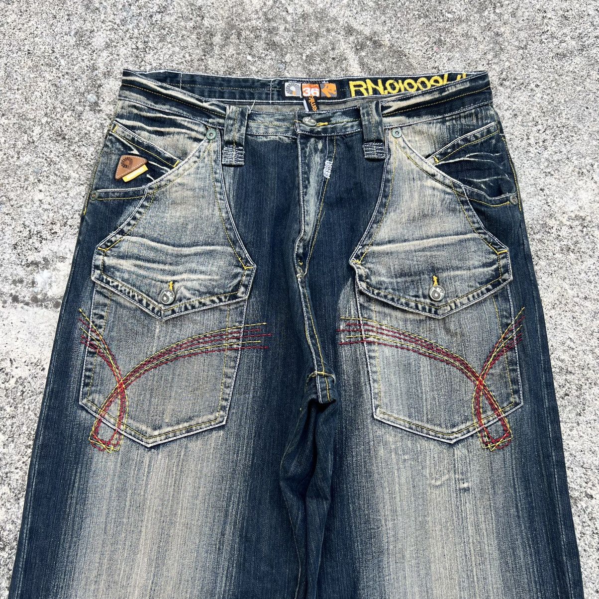 Akademiks “y2k style” AKADEMIKS ACID WASH DOUBLE POCKET BAGGY JEANS Size US 36 / EU 52 - 3 Thumbnail