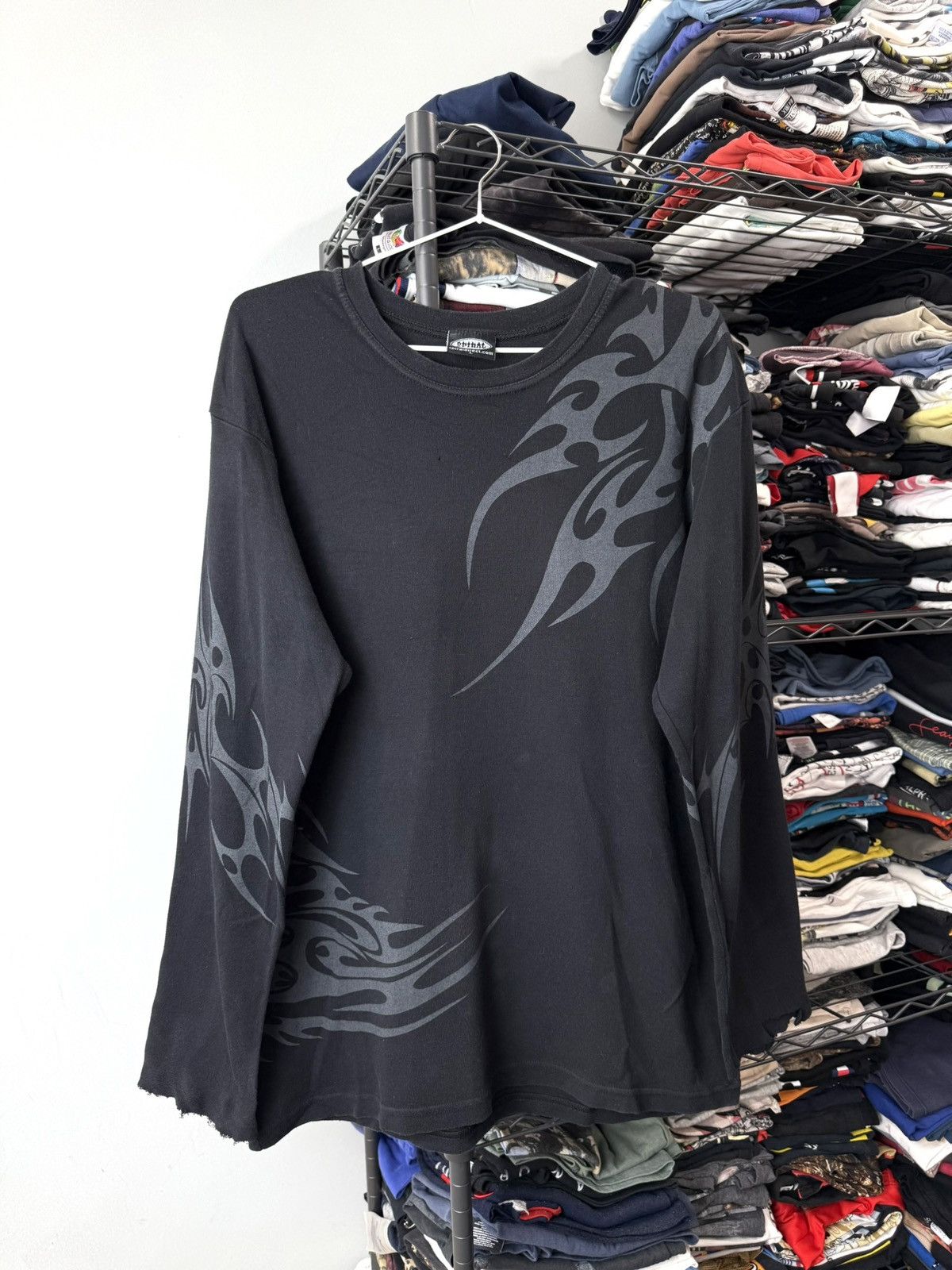 Vintage Y2K Vintage Anarchy Gothic Vikings Nord Symbols Longsleeve Size US L / EU 52-54 / 3 - 1 Thumbnail
