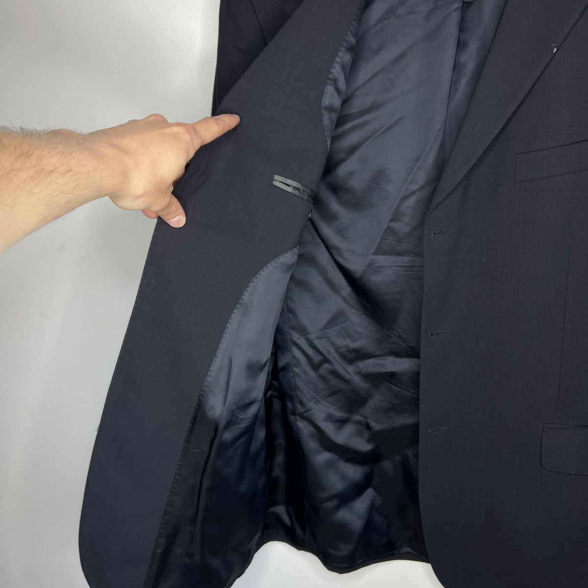 Balmain × Vintage Vintage BALMAIN Black Blazer Wool Jacket L size 42r Size 42R - 7 Thumbnail