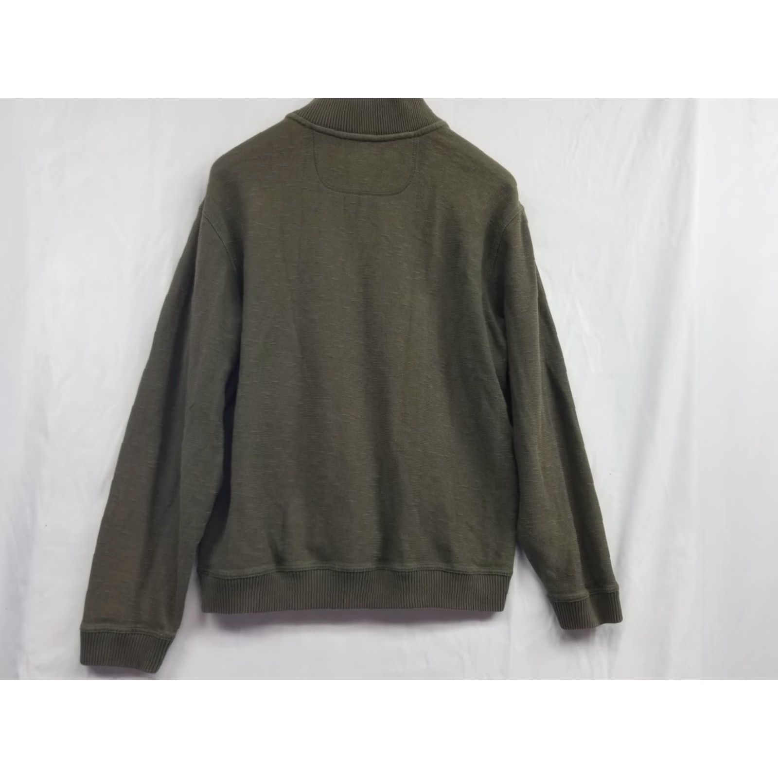 Tommy Bahama Tommy Bahama Sweater Mens Large Mock Neck Green Long Sleeve Pullover Button Cotton Blend Stain Size US L / EU 52-54 / 3 - 2 Thumbnail