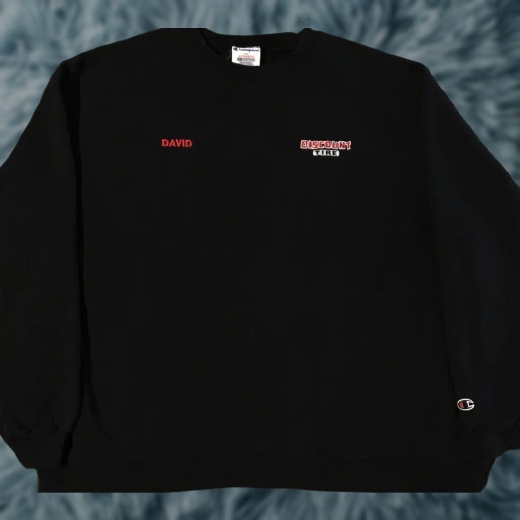 Champion VINTAGE Champion Discount Tire Faded Mechanic Boxy Fit Hoodie XXXL Black 3XL Grunge 90s Size US XXL / EU 58 / 5 - 1 Thumbnail