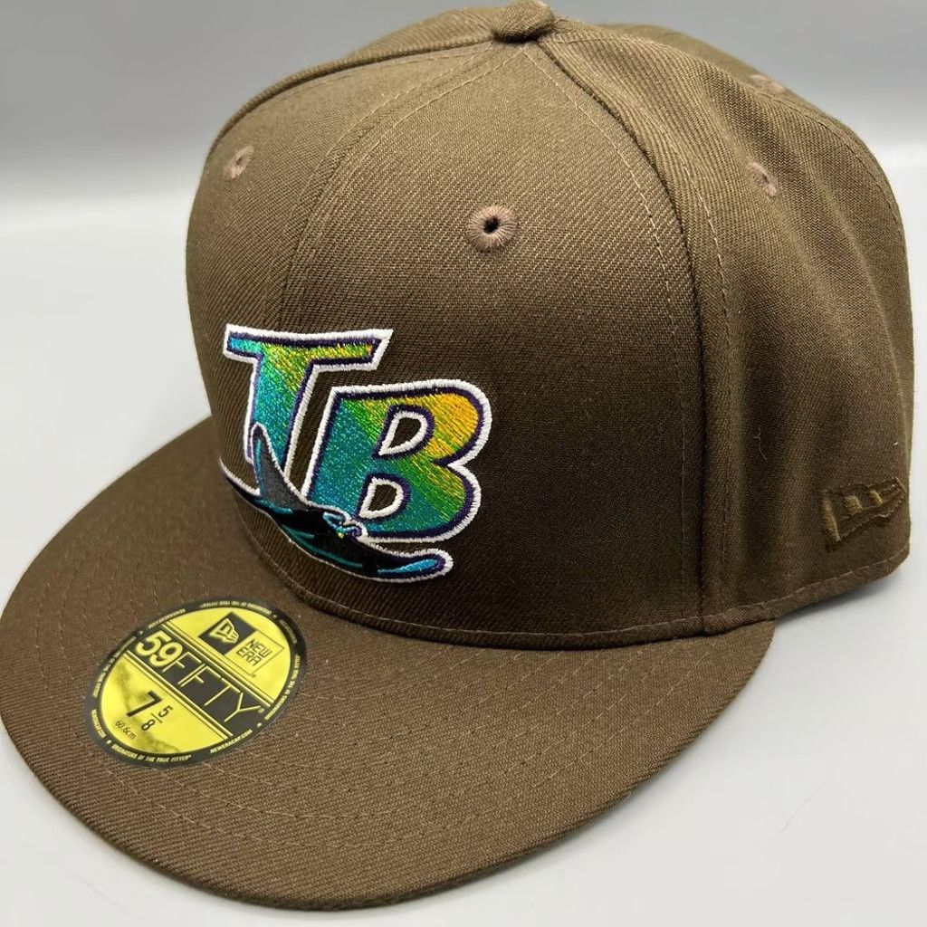 New Era Tampa Bay Rays Hat Men 7 5/8 59Fifty New Era Fitted Cap Size ONE SIZE - 3 Thumbnail