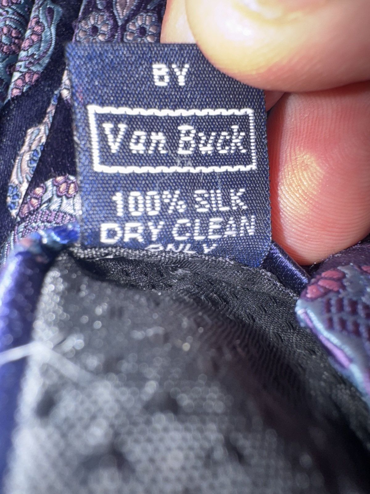 Other UK Limited Edition Navy & Blue Skull Silk Tie By Van Buck UK Size ONE SIZE - 4 Thumbnail