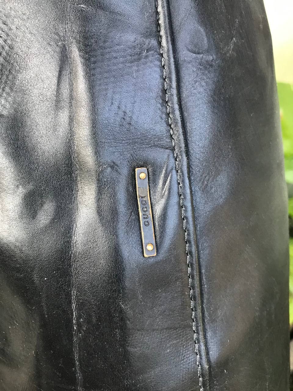 Gucci × Leather × Vintage Authentic Vintage Gucci Black Lampo Zipper Size ONE SIZE - 8 Thumbnail