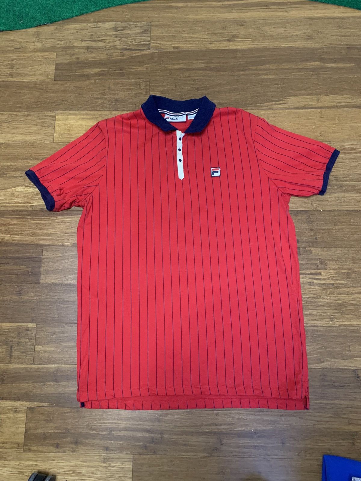 Fila × Vintage Vintage FILA Striped Polo Shirt Size US L / EU 52-54 / 3 - 1 Thumbnail