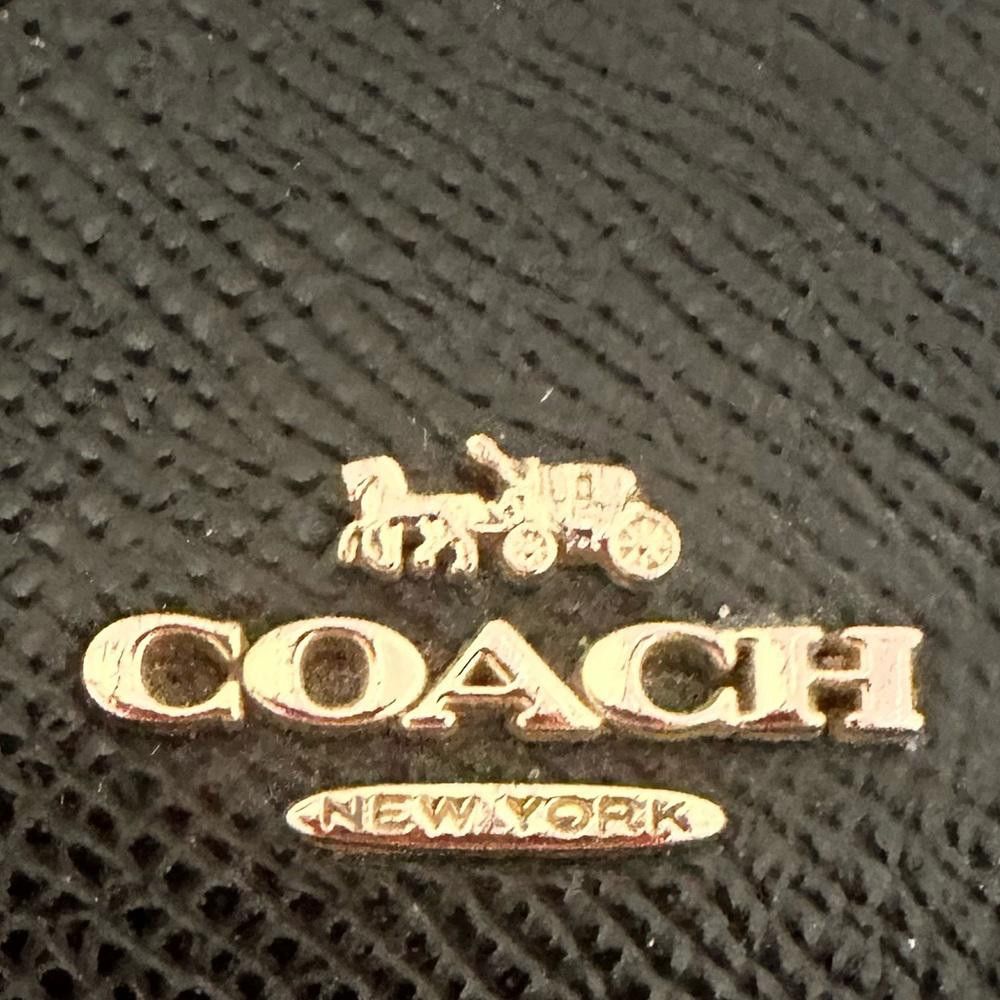 Coach COACH Accordion Zip Crossgrain Black Leather Wallet Size ONE SIZE - 7 Thumbnail