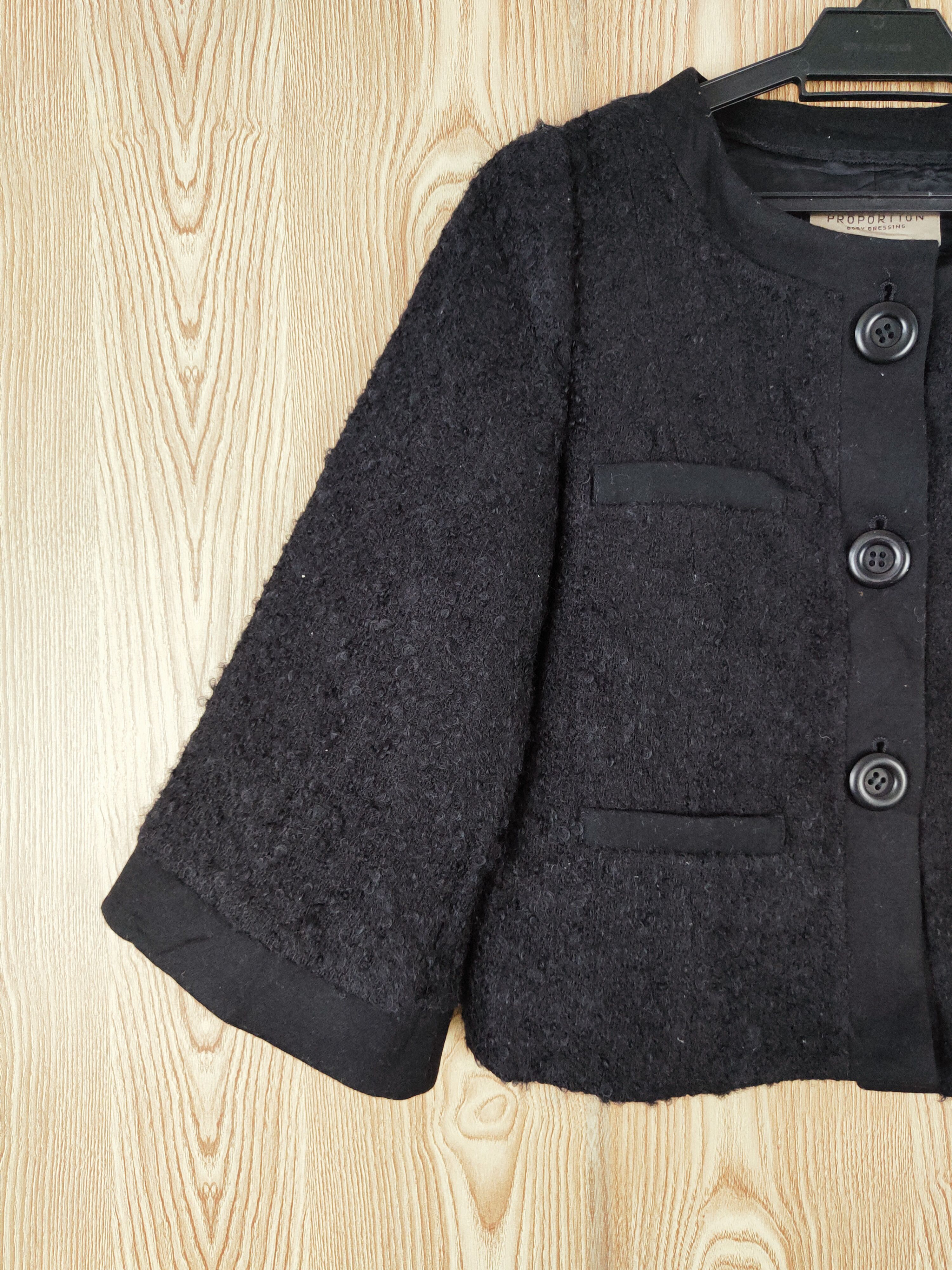 Japanese Brand × Vintage Avant-garde design 💥 Proportion Black Wool Jackets Size S / US 4 / IT 40 - 3 Thumbnail