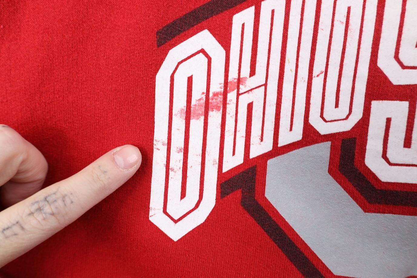 Vintage Vintage 90s Ohio State University Crewneck Sweatshirt Red Size M / US 6-8 / IT 42-44 - 5 Thumbnail