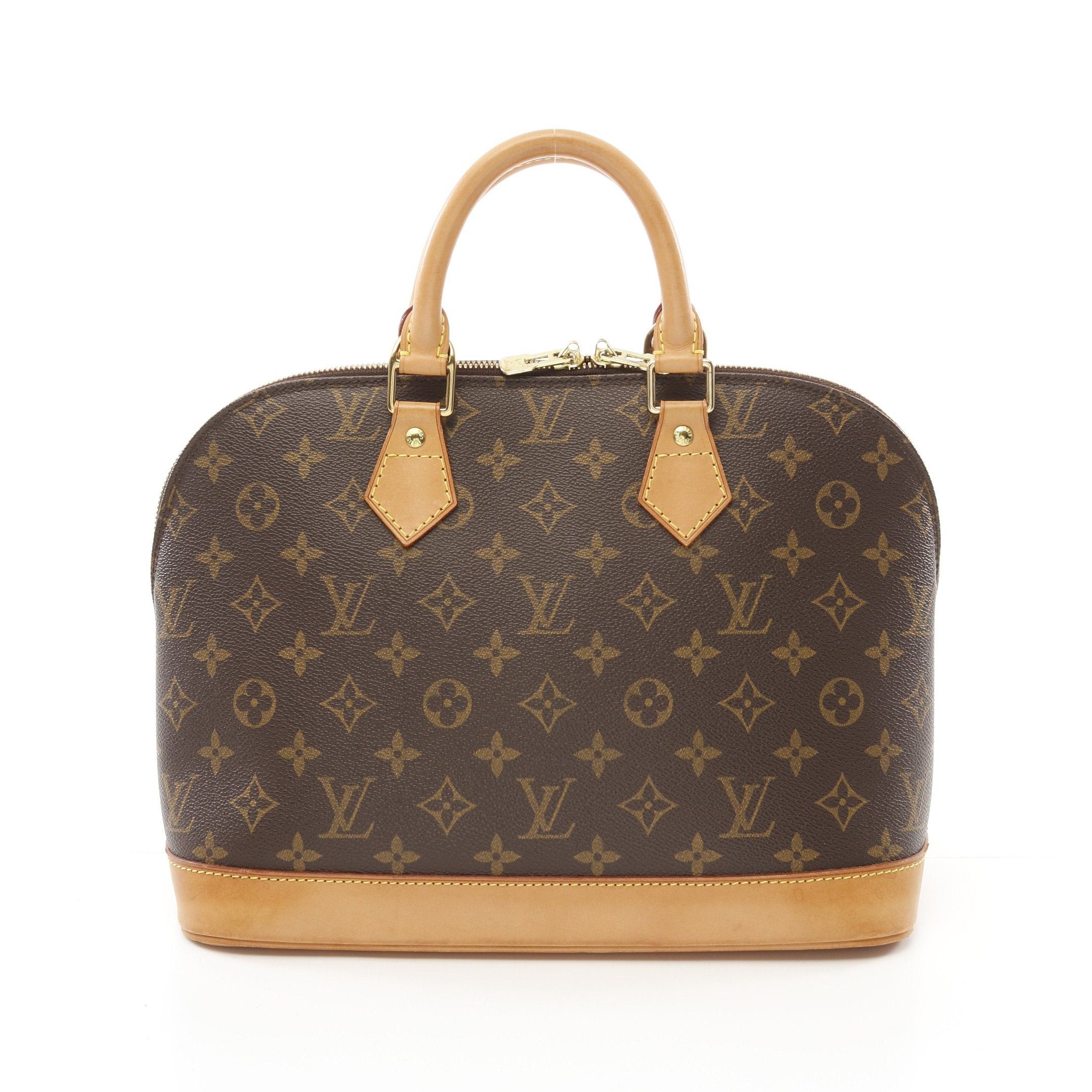 Louis Vuitton Alma Pm Monogram Handbag Leather Brown