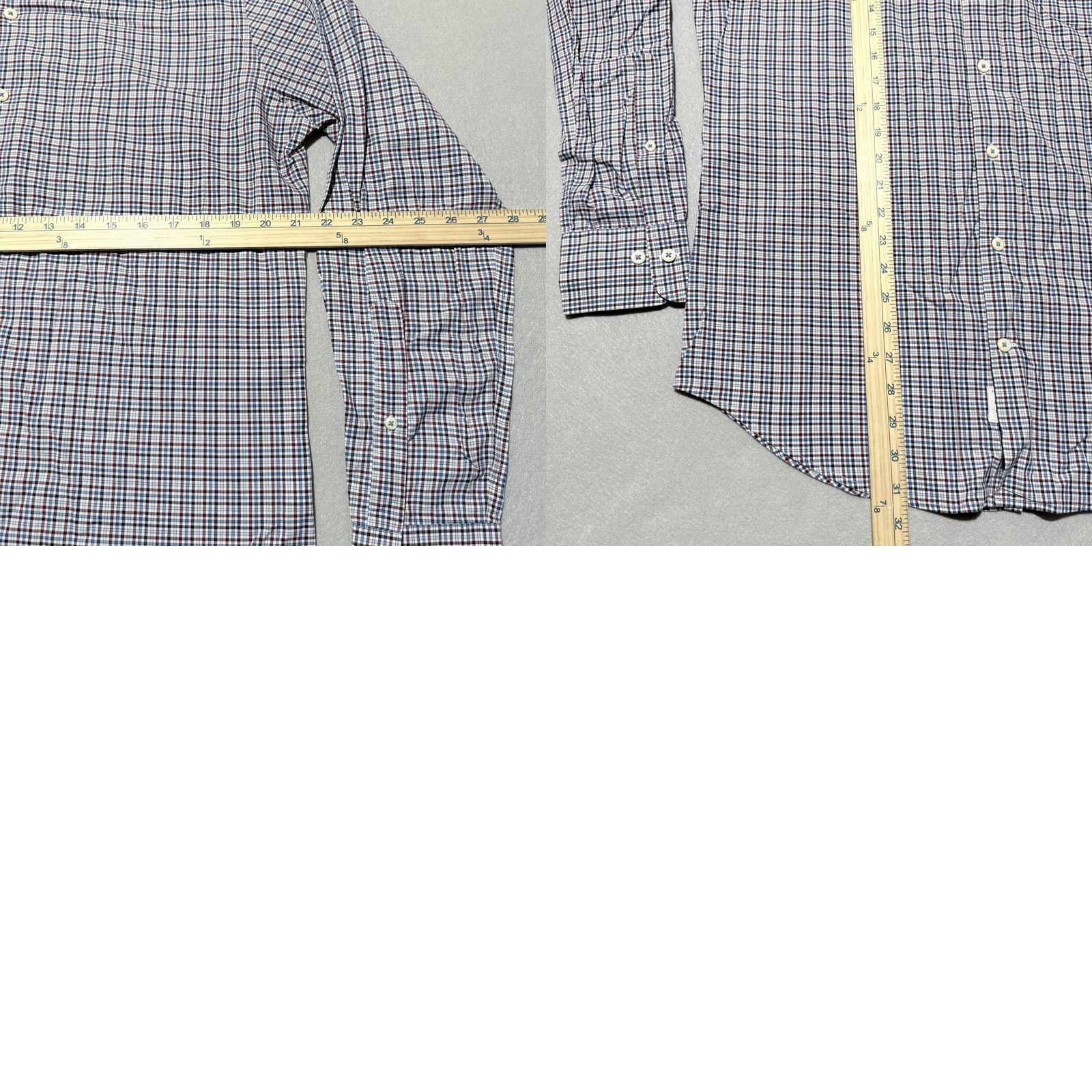 Peter Millar Peter Millar Crown Finish Shirt Men Blue Maroon Plaid Button-Up Medium Size US M / EU 48-50 / 2 - 8 Thumbnail