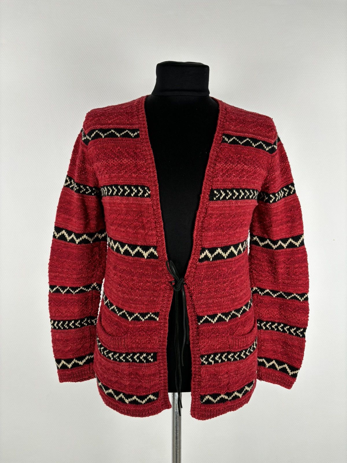 Lauren Ralph Lauren RARE Polo RRL Hand Knit Linen Aztec Navajo Striped Cardigan Size US M / EU 48-50 / 2 - 2 Thumbnail