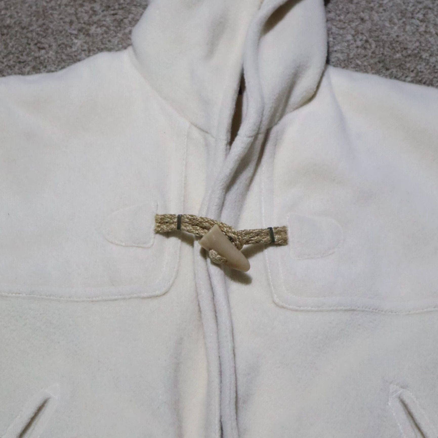 Vintage Lizsport Jacket Women's Petite Medium Ma 70% Wool Beige Pockets Utility Coat 90s City Teachers Mens Womens Size M / US 6-8 / IT 42-44 - 2 Thumbnail