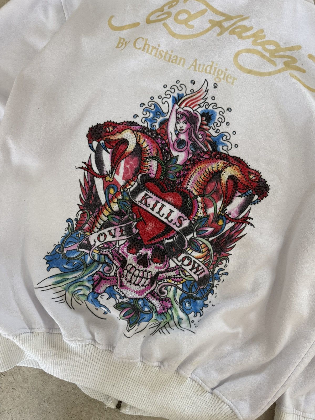 Christian Audigier × Ed Hardy × Japanese Brand Ed Hardy Love Kills Slowly Hoodie Size US L / EU 52-54 / 3 - 6 Thumbnail