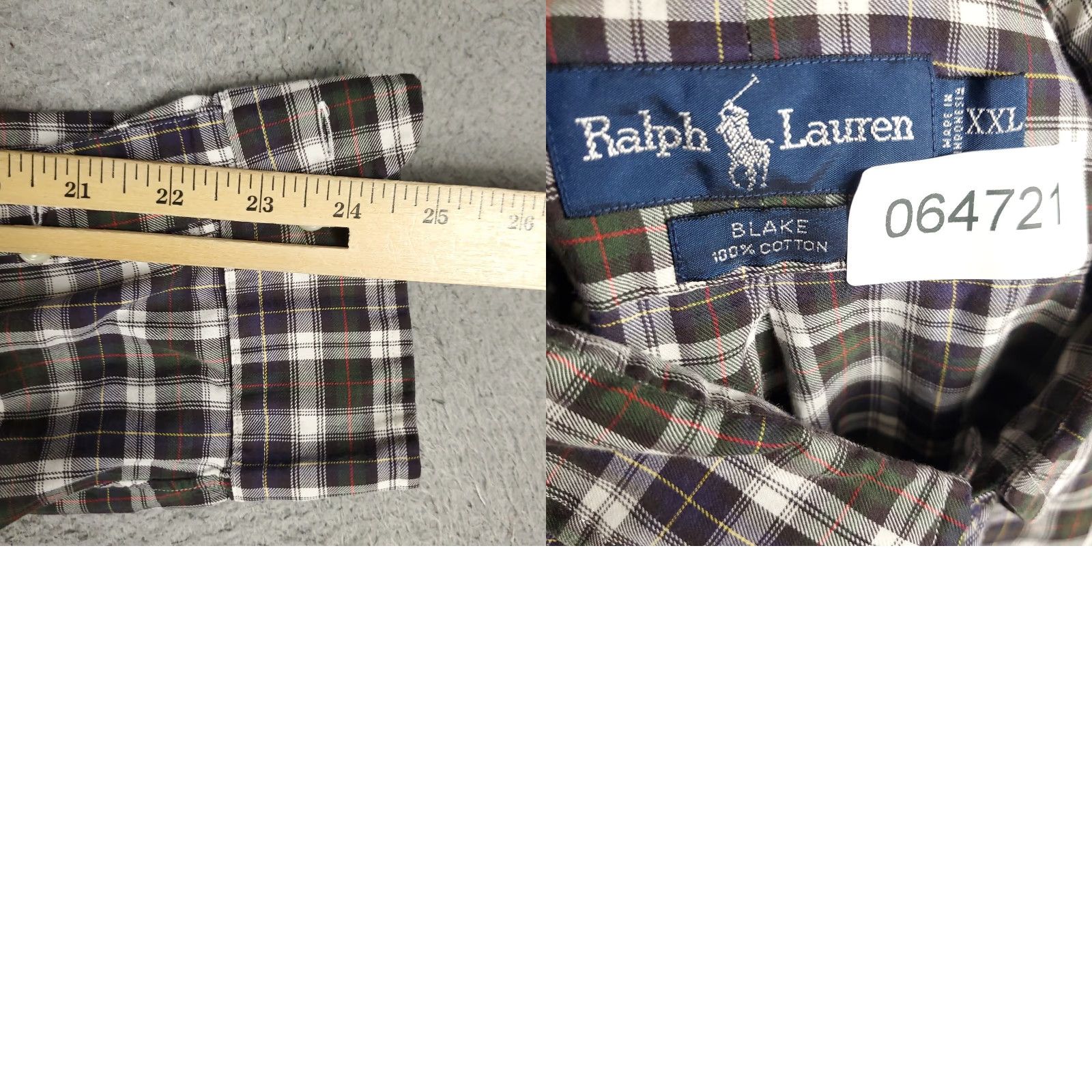 Ralph Lauren Ralph Lauren Shirt Men 2XL Button-Up Long Sleeve Plaid Blue Cotton Mens Size US XXL / EU 58 / 5 - 8 Thumbnail