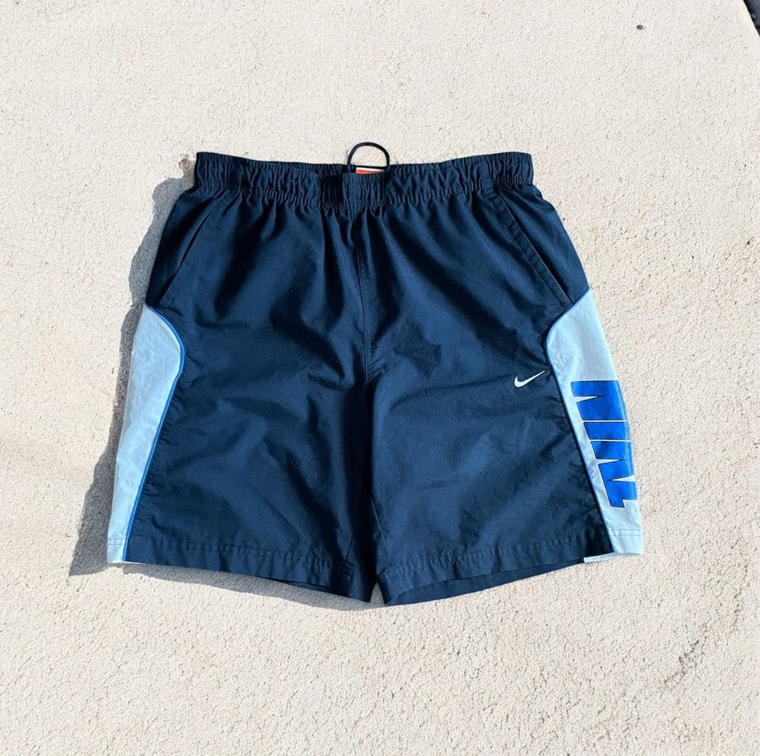 Nike × Vintage Nike vintage shorts athletic M blue logo Size US 32 / EU 48 - 1 Thumbnail