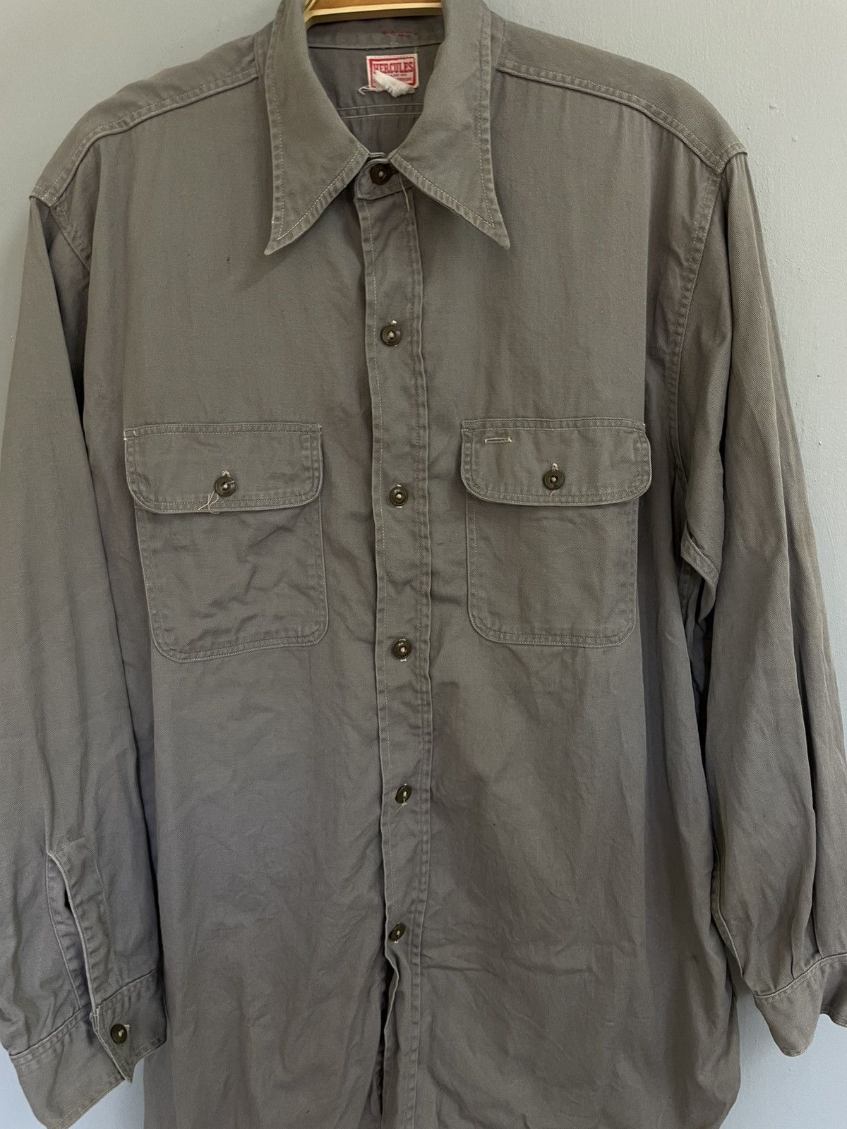 Sears Vintage 50s Hercules button up worker shirt Size US L / EU 52-54 / 3 - 3 Thumbnail