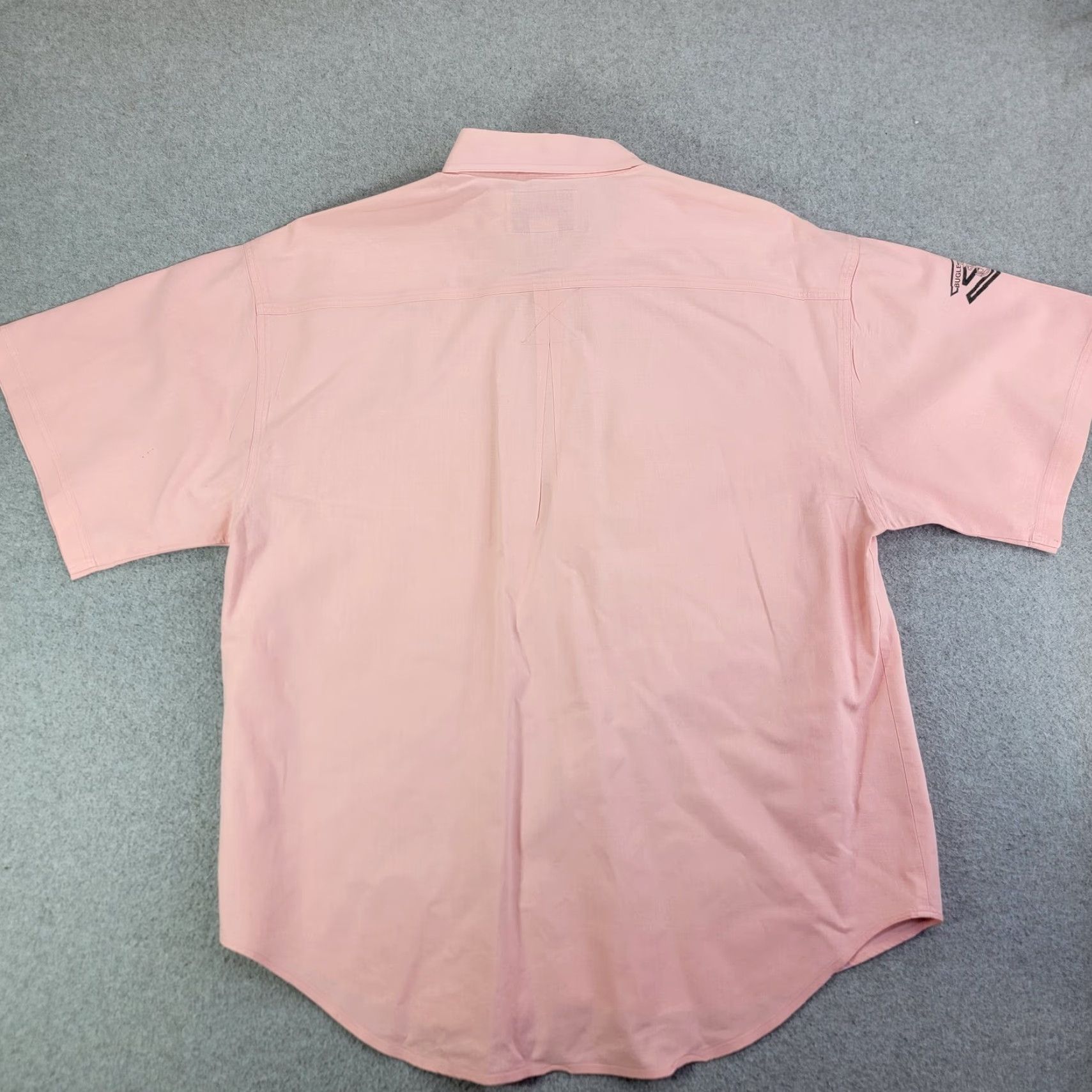 Bugle Boy VINTAGE Bugle Boy Shirt Mens Large Pink Short Sleeve Button Front Off Duty 90s Size US L / EU 52-54 / 3 - 6 Thumbnail