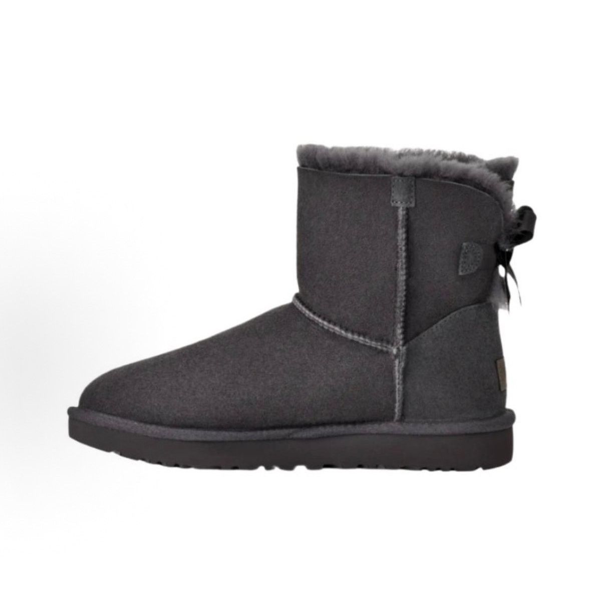 Ugg UGG WOMEN'S 8 MINI BAILEY BOW II OBSIDIAN 1016501-OBS NIB Size US 8 / IT 38 - 2 Thumbnail