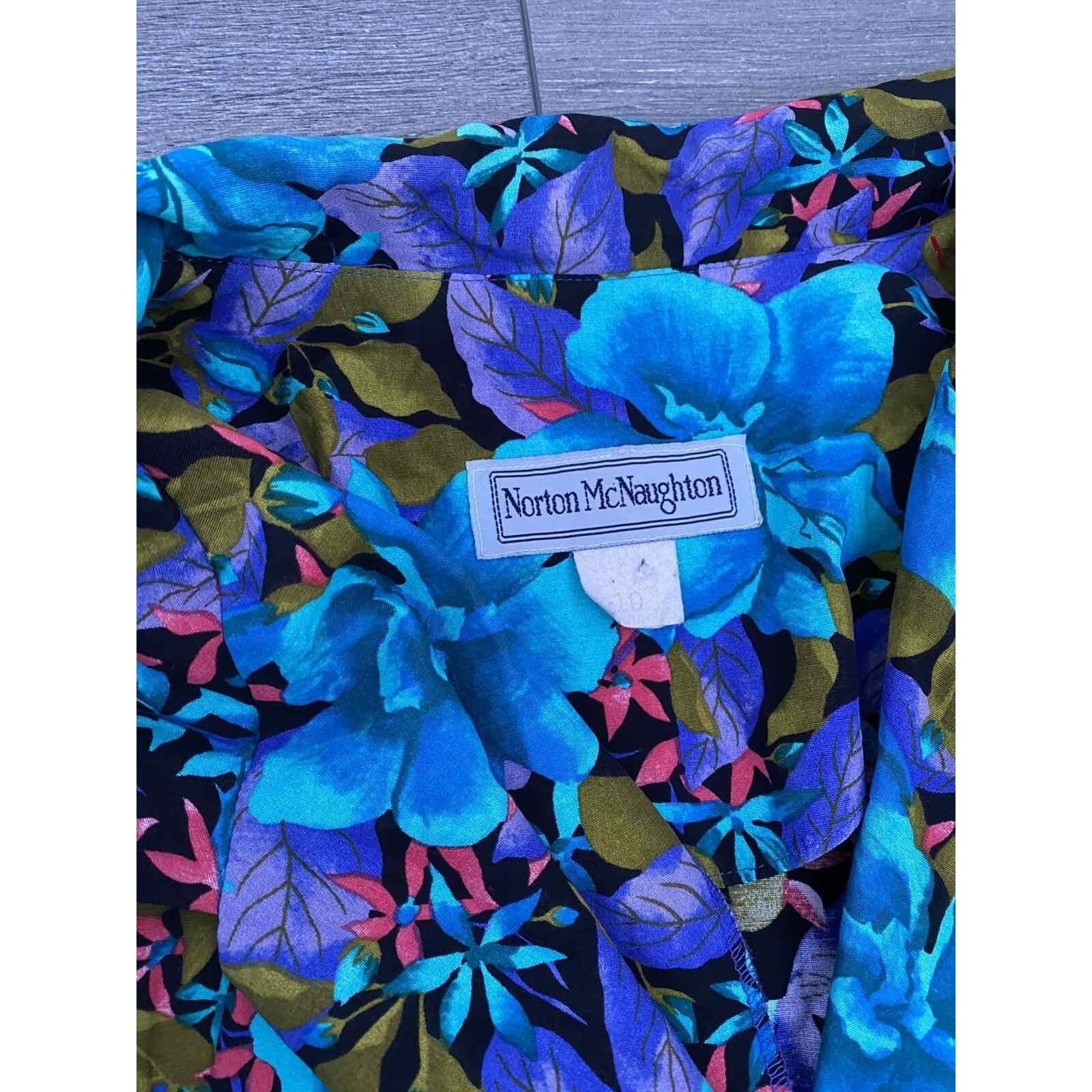 & Other Stories Norton McNaughton Hawaiian Floral Shirt Size 10 A000287 Size L / US 10 / IT 46 - 10 Thumbnail