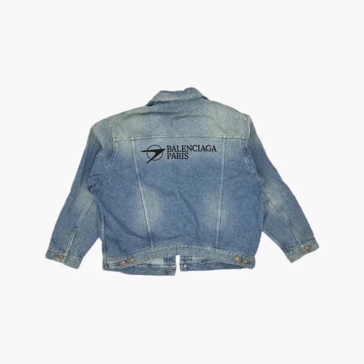 Balenciaga Balenciaga Classic Logo Embroidered Denim Jacket 0079-2507 Size US XS / EU 42 / 0 - 3 Thumbnail