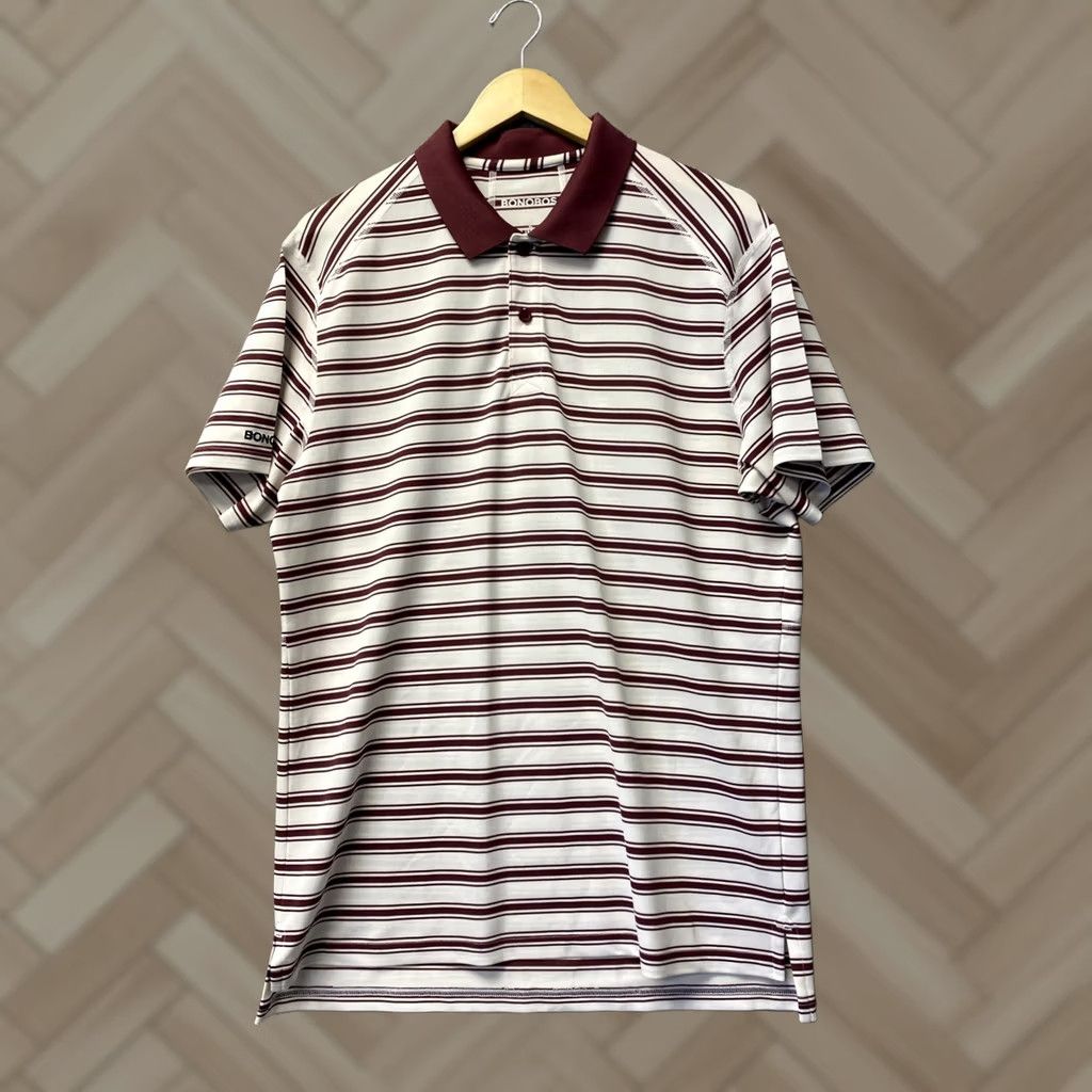 Bonobos Bonobos Polo Shirt Men L Golf Slim Maroon Striped Performance /0802 Size US L / EU 52-54 / 3 - 1 Thumbnail