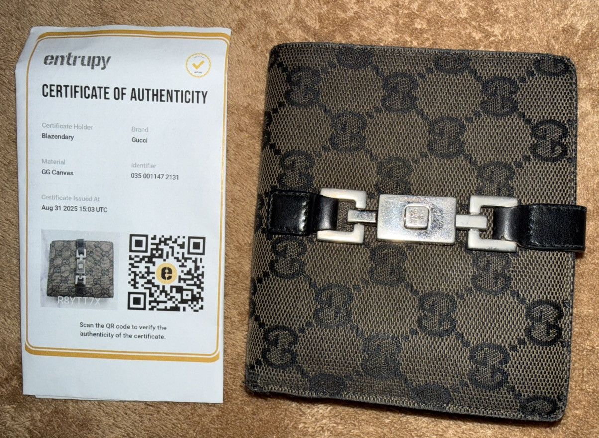 Gucci Vintage GUCCI “Jackie” monogram wallet! Unisex, VVGC genuine Size ONE SIZE - 4 Thumbnail