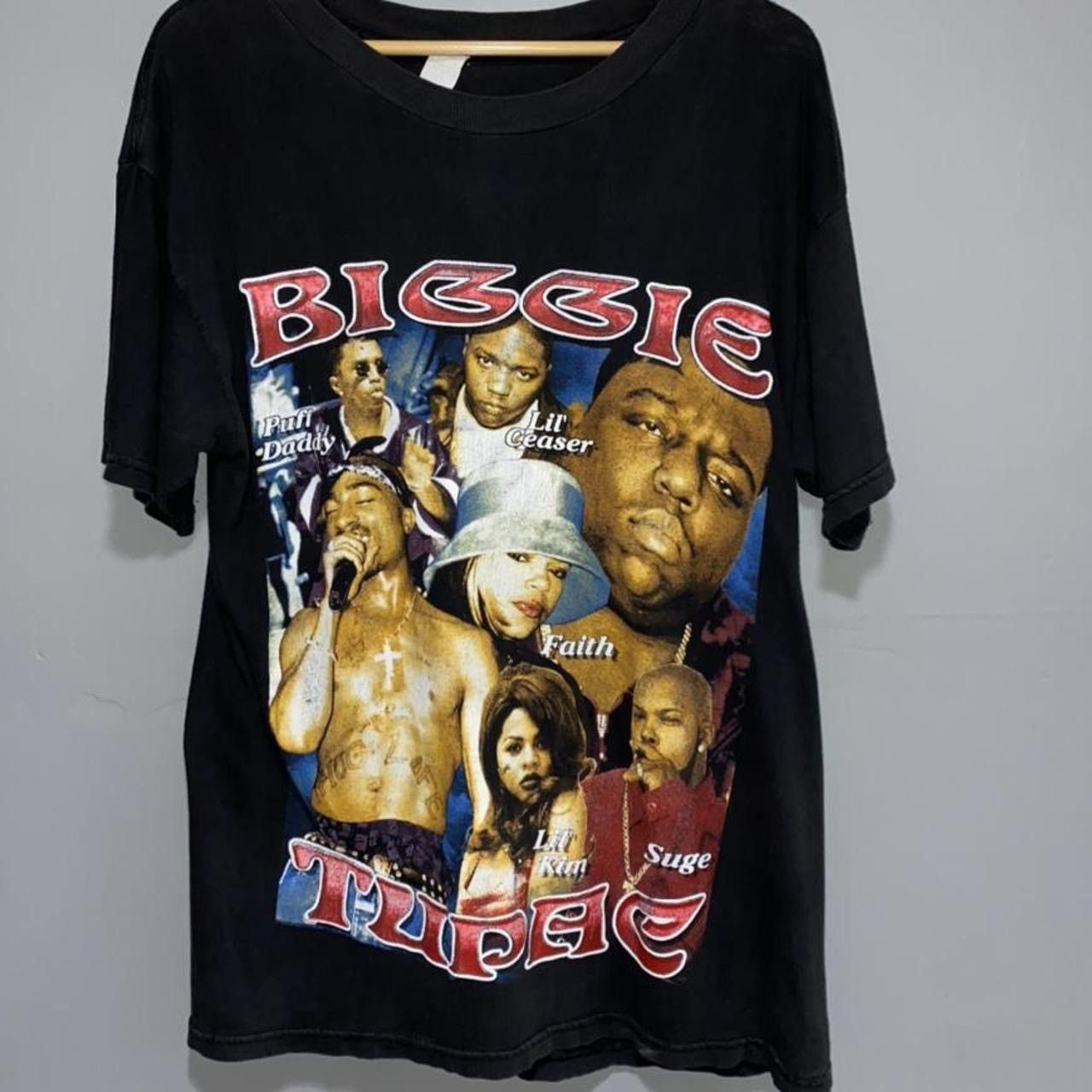 Vintage Vintage 2pac 2 Pac Tupac Biggie Smalls lightning rap tee 90s Size US XL / EU 56 / 4 - 3 Thumbnail