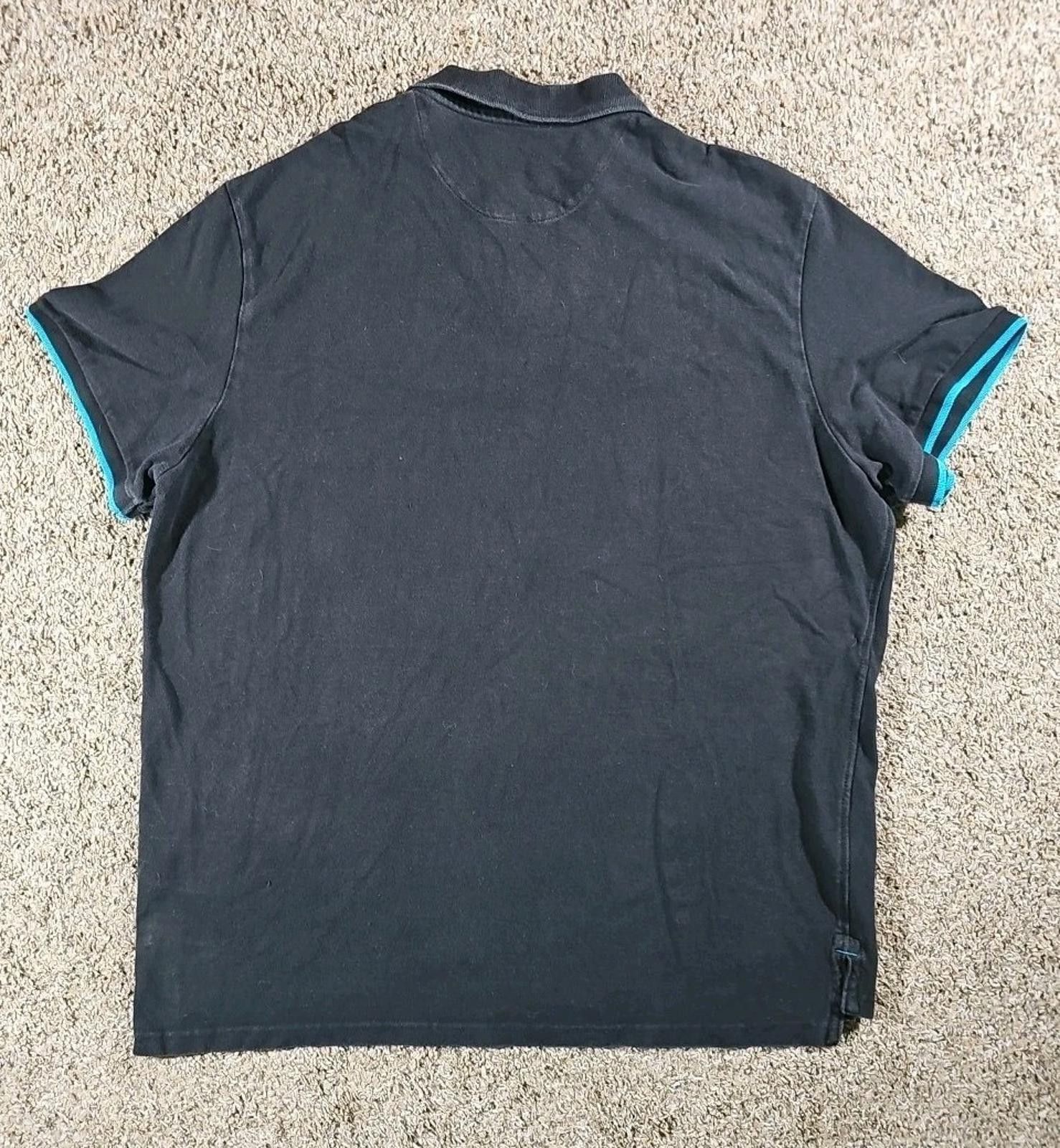 American Eagle Outfitters American Eagle 3XL Black w/ Blue Trim Polo Shirt Size US XXL / EU 58 / 5 - 5 Thumbnail