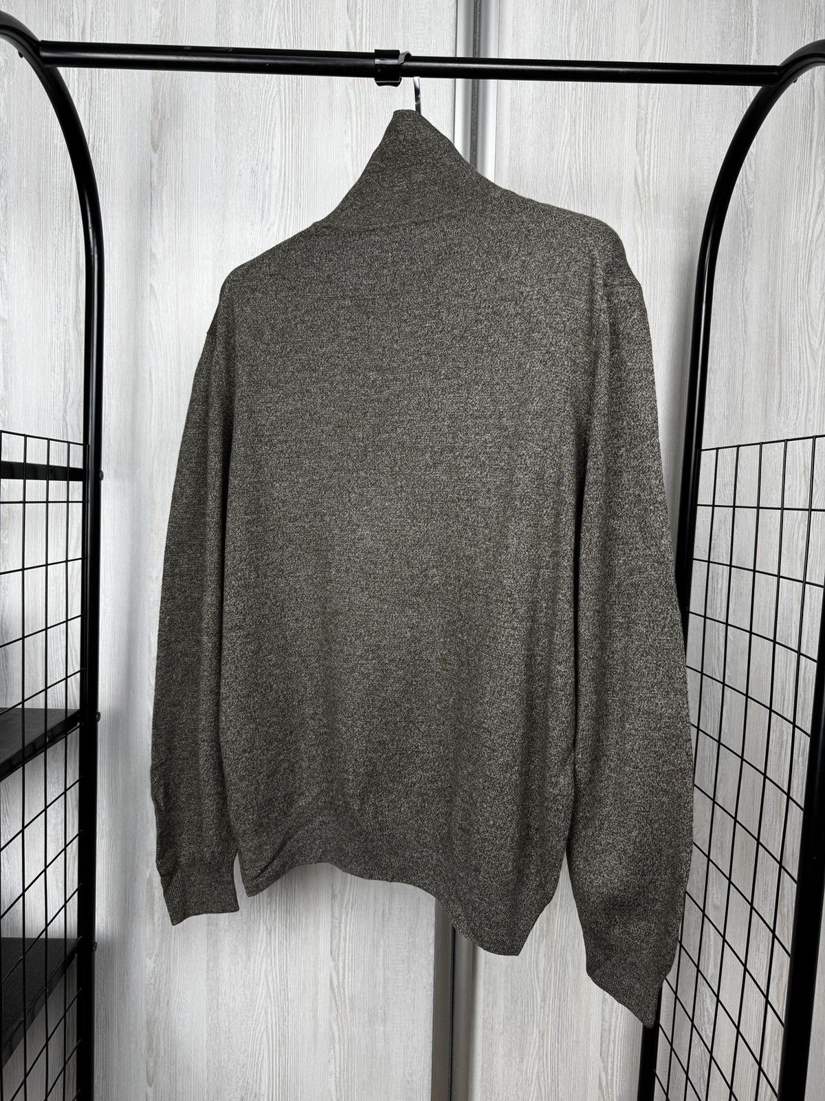 Pal Zileri Pal Zileri Wool Cashmere grey-brown 1/4 zip pullover sweater Size US L / EU 52-54 / 3 - 9 Thumbnail