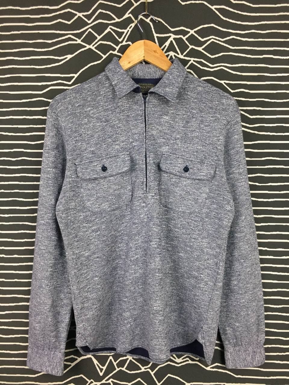 Pendleton × Vintage Vtg Pendleton Woolen Mills Double Pocket Sweatshirt Size US S / EU 44-46 / 1 - 2 Thumbnail