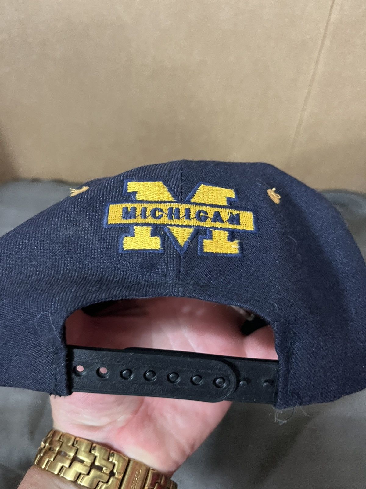 Pro Player × Vintage Vintage 90s Adult Michigan Wolverines Snapback Hat Size ONE SIZE - 4 Thumbnail