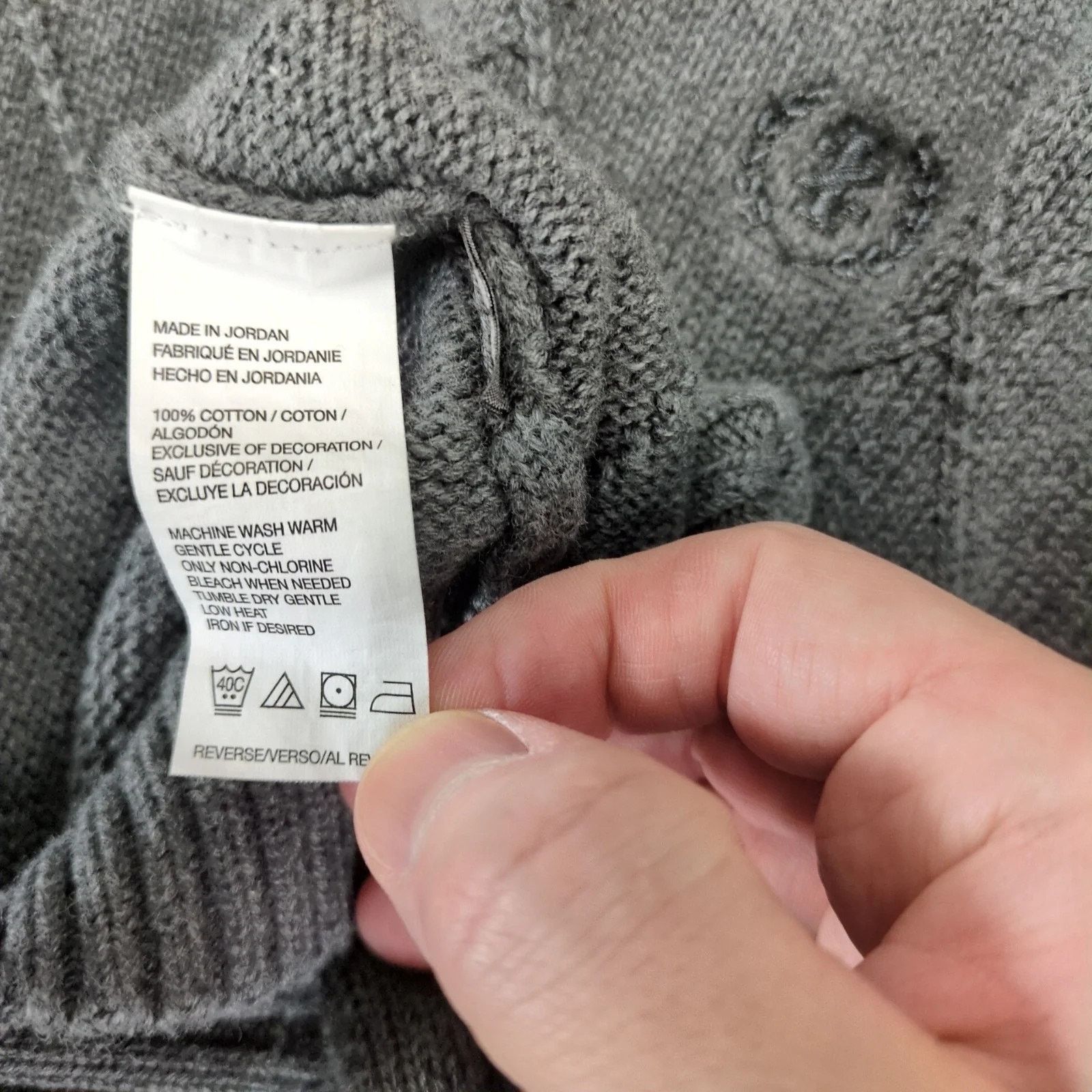 Izod Izod Gray Pullover Argyle Knit Sweater Men's XL Cotton Logo Size US XL / EU 56 / 4 - 9 Thumbnail