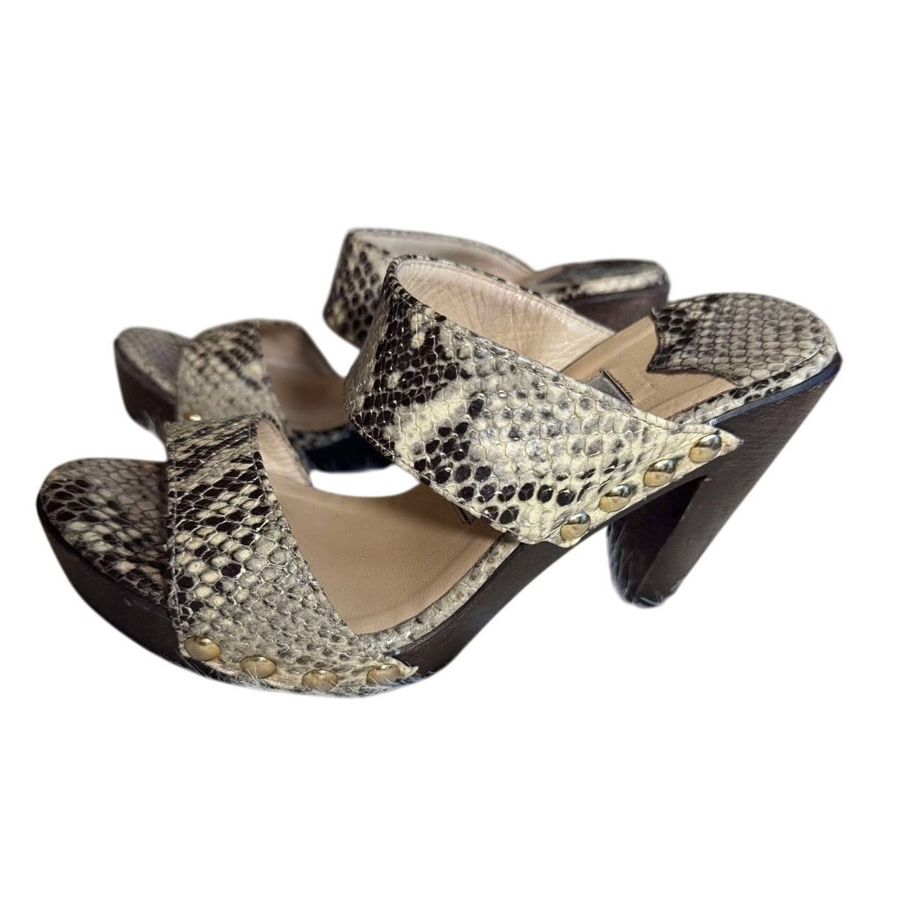 Jimmy Choo Jimmy Choo Mule Snakeskin Heels | Size 36 (US 5.5) Size US 9 / IT 39 - 1 Thumbnail