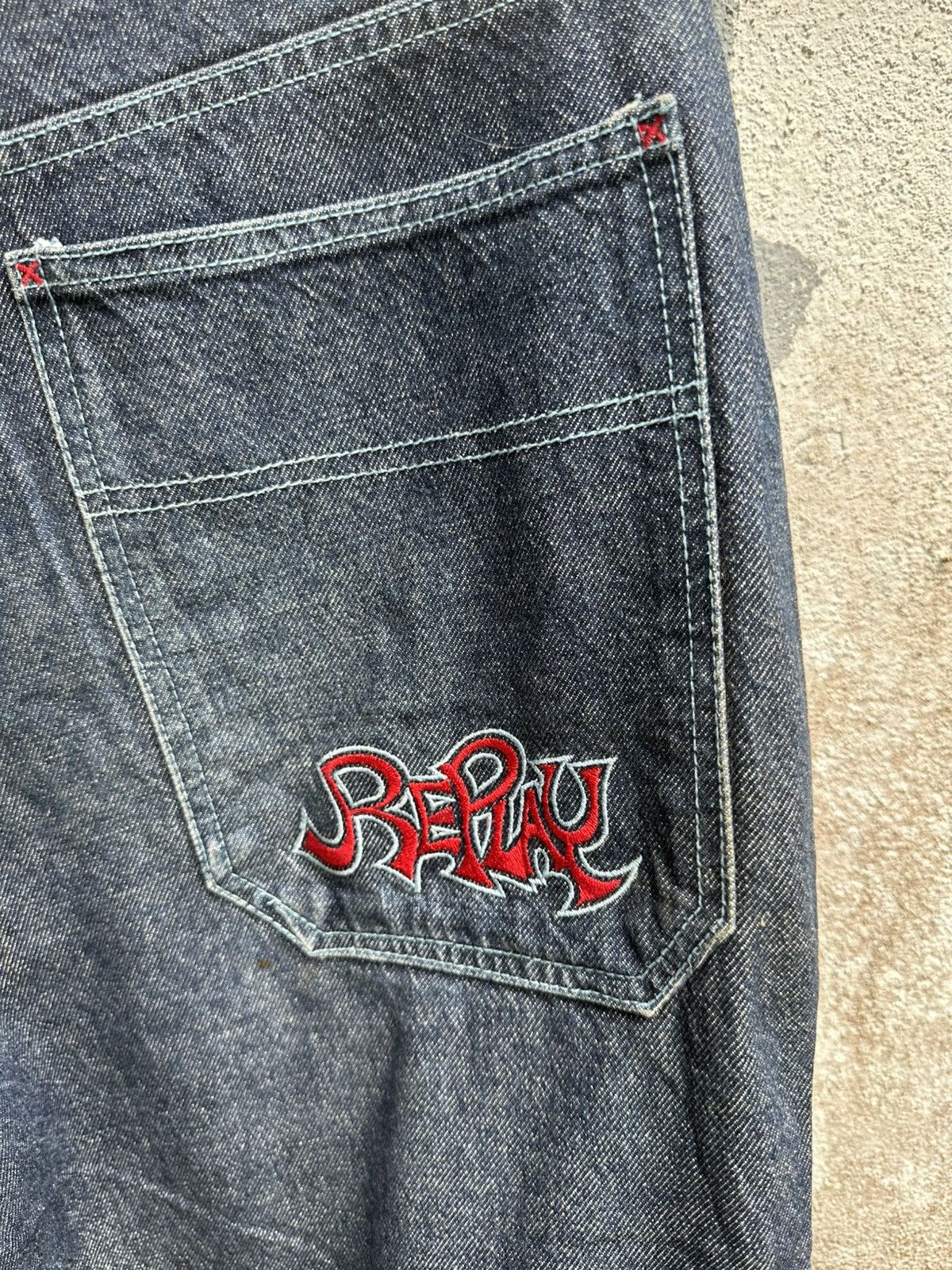 If Six Was Nine × Replay Vintage 90s SPORT REPLAY Baggy HipHop Pants BOSS01 Size US 35 - 3 Thumbnail