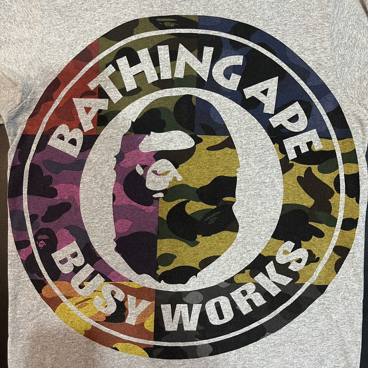 Bape BAPE Mix Camo Big Busy Works Tee Grey (with plastic bag) Size US M / EU 48-50 / 2 - 3 Thumbnail
