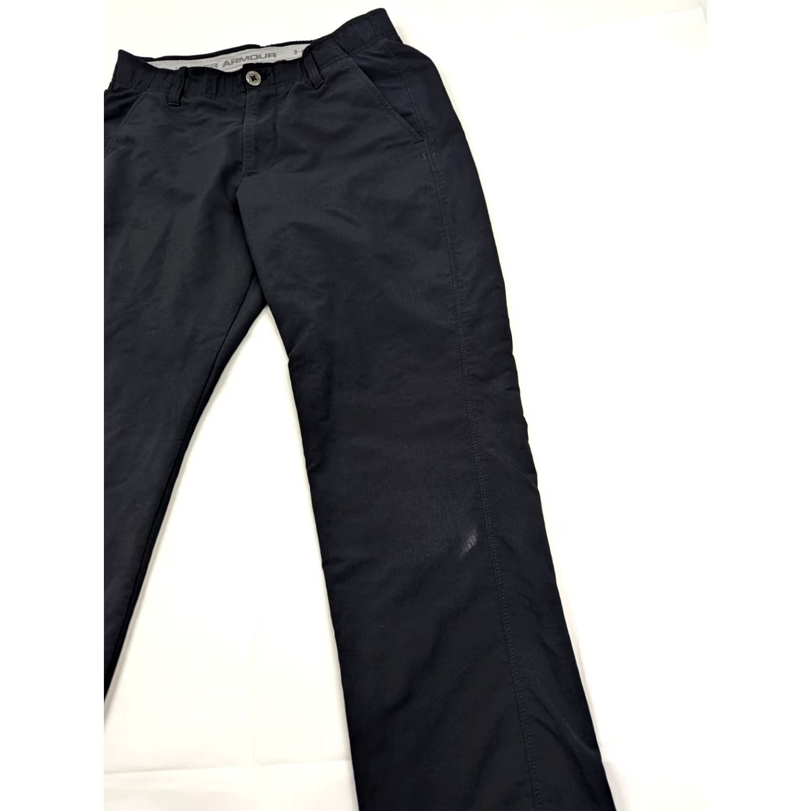 Under Armour Under Armour Match Play Pants Men 29x29.5 Black Chino Knit Regular Inseam 29.5" Nylon Polyester Size US 29 - 4 Thumbnail