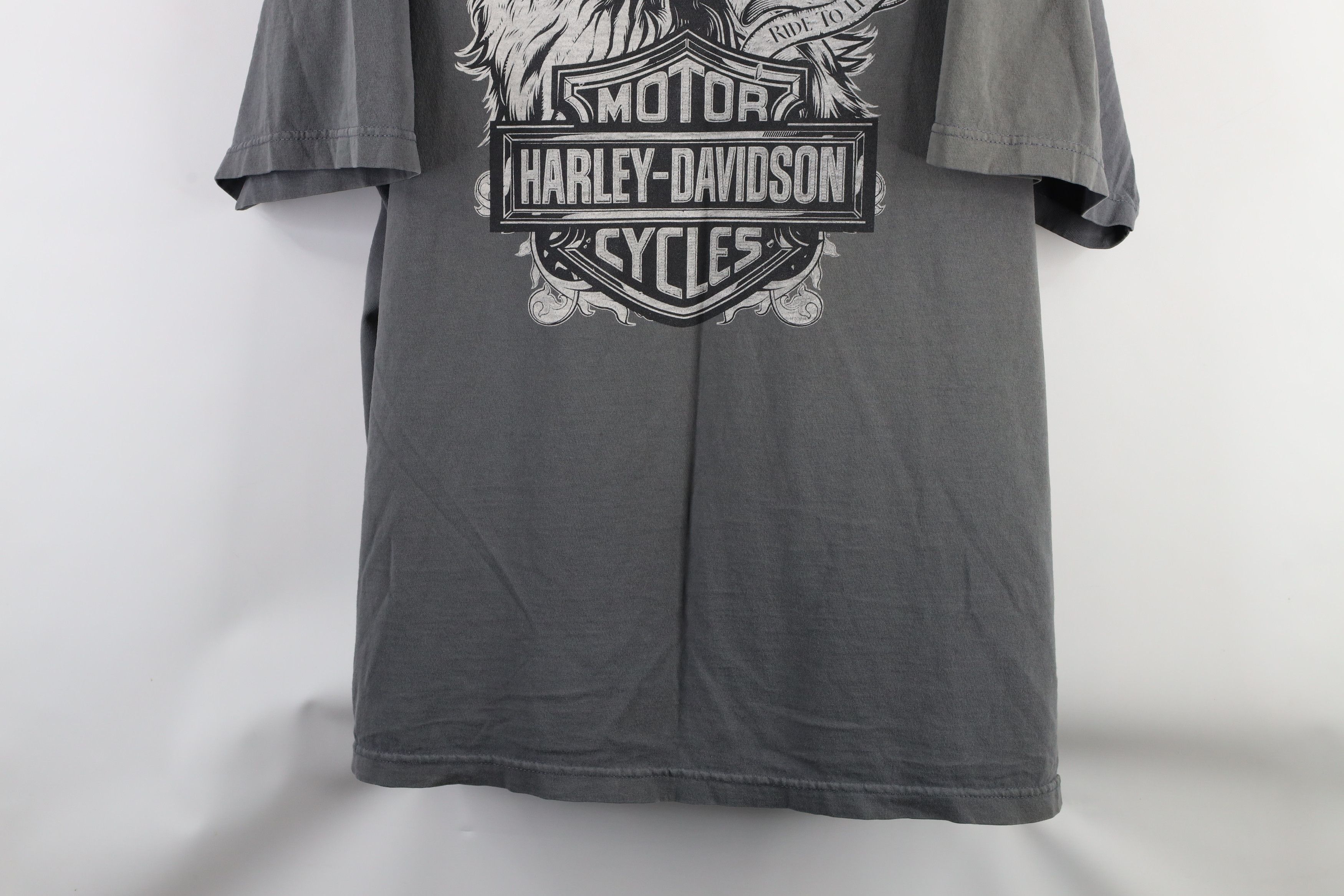 Harley Davidson × Vintage Vintage Harley Davidson Spell Out Big Logo Eagle T-Shirt Size US XXL / EU 58 / 5 - 3 Thumbnail