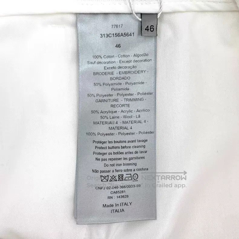 Dior Dior White logo letter gold thread embroidery cotton casua Size US 30 / EU 46 - 7 Thumbnail