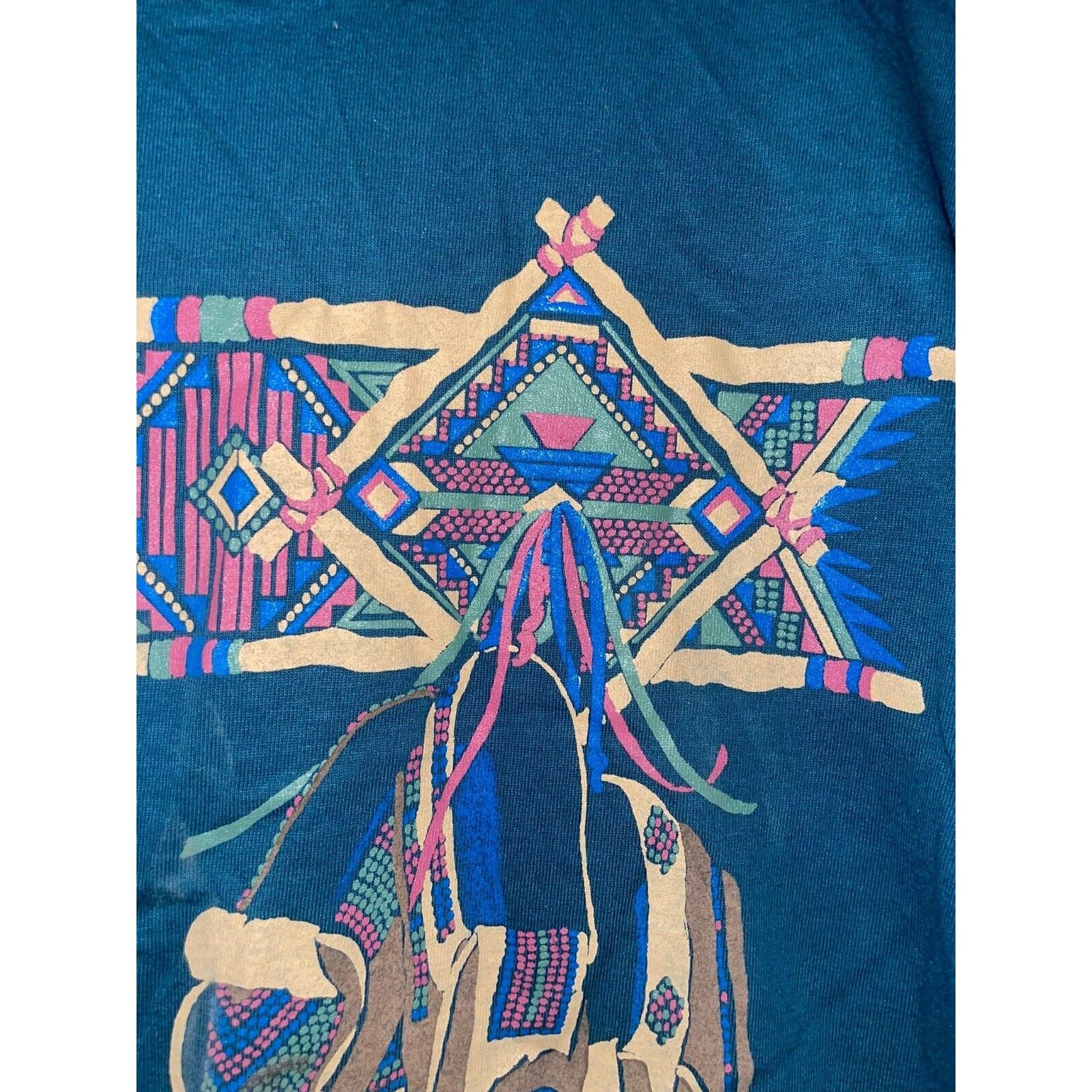 Jerzees Vintage Cherokee Native American Shirt Indian Tee VTG 90s L Size US L / EU 52-54 / 3 - 4 Thumbnail
