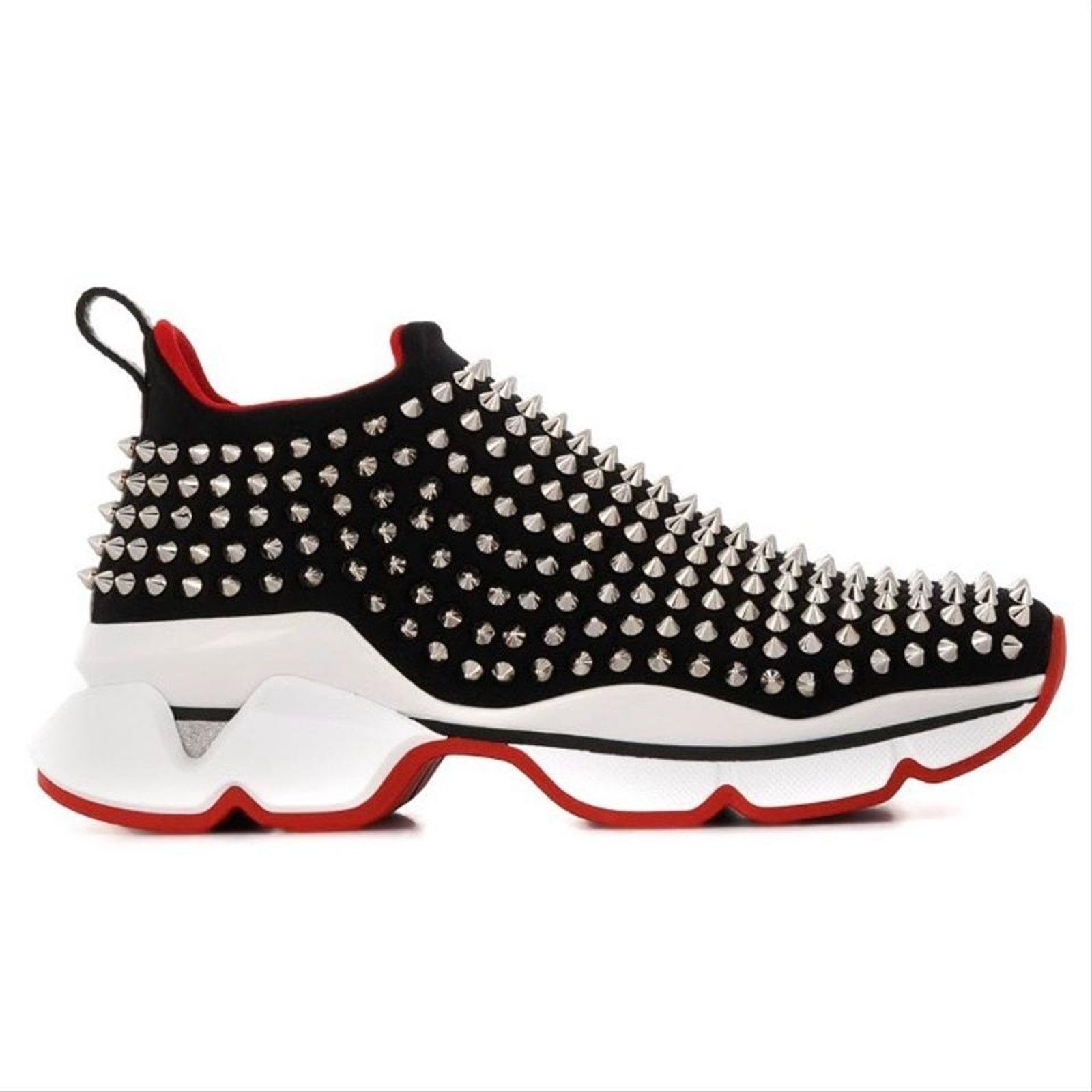 Christian Louboutin spike sock Donna studded flat neoprene sneakers Size US 6.5 / IT 36.5 - 1 Thumbnail