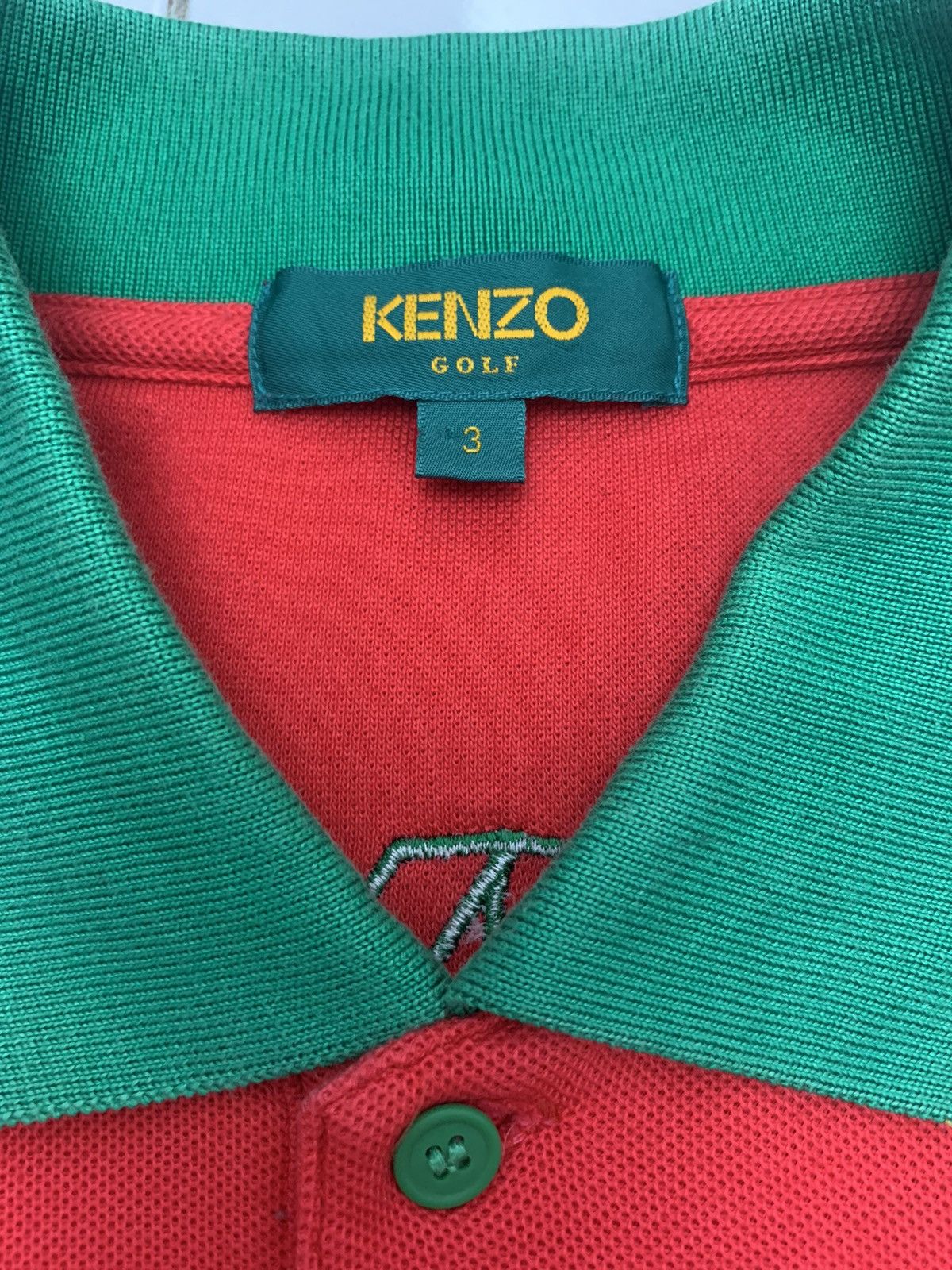 Kenzo Rare !!! Kenzo Golf polo shirt big logo mix colour Size US L / EU 52-54 / 3 - 4 Thumbnail