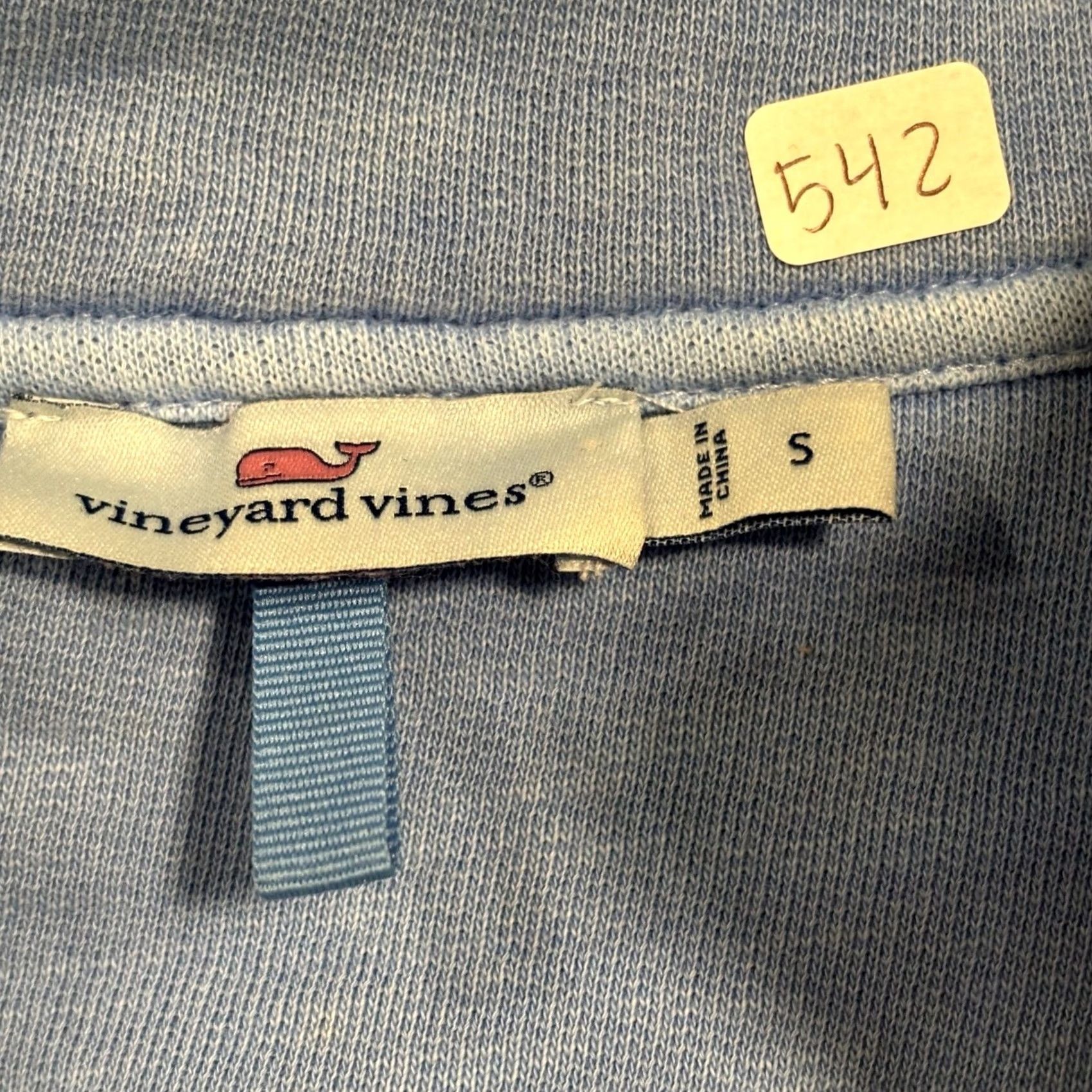 Vineyard Vines Vineyard Vines Womens Blue Quarter Zip Pullover Sweatshirt Thumbholes Size S Size S / US 4 / IT 40 - 2 Thumbnail