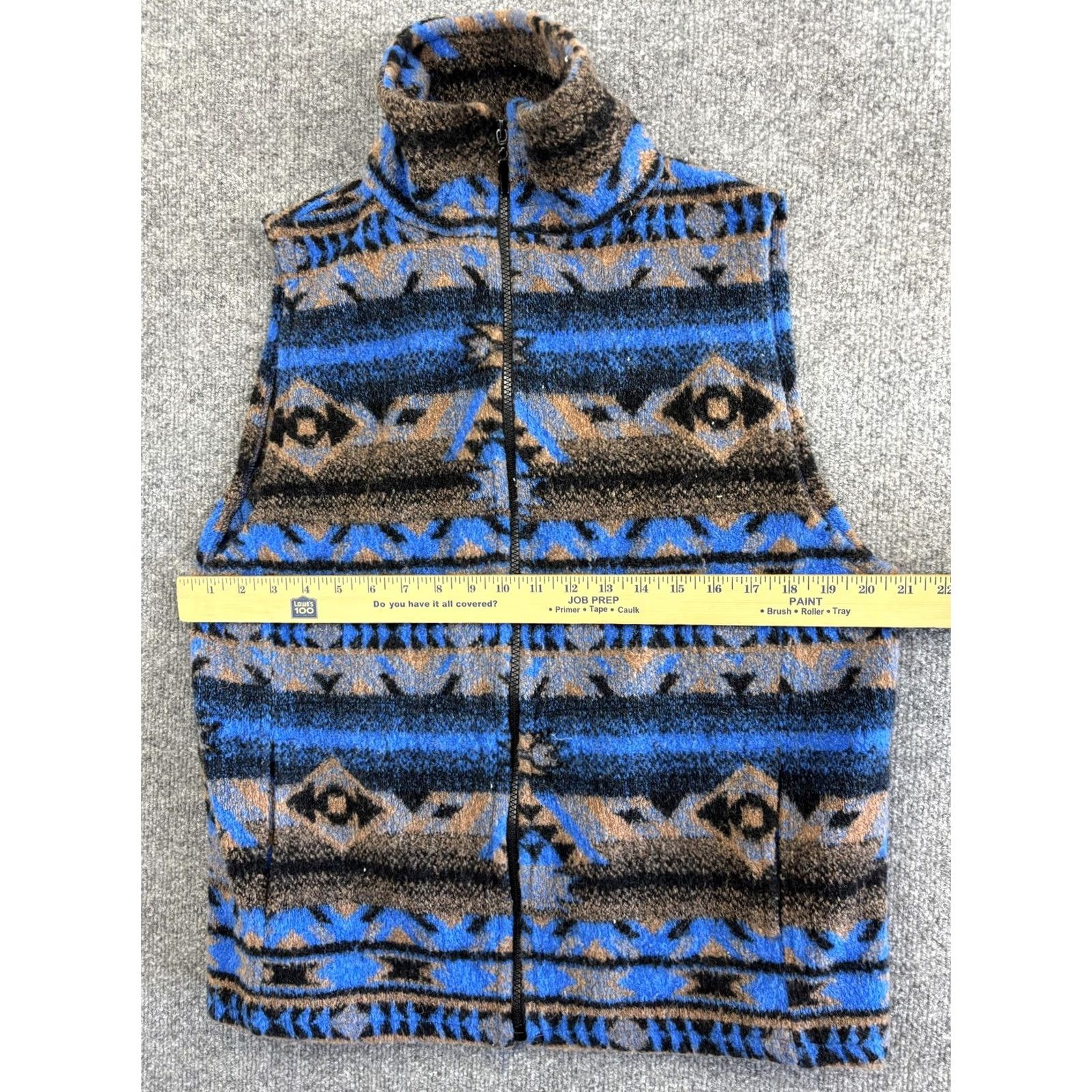 Vintage VINTAGE Bear Ridge by Willis Vest Mens Large Blue Brown Aztec Wool Blend USA Size US L / EU 52-54 / 3 - 3 Thumbnail